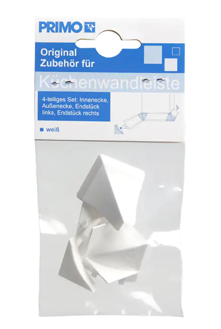 Primo Zubehörset für Wandanschlußleiste weiß