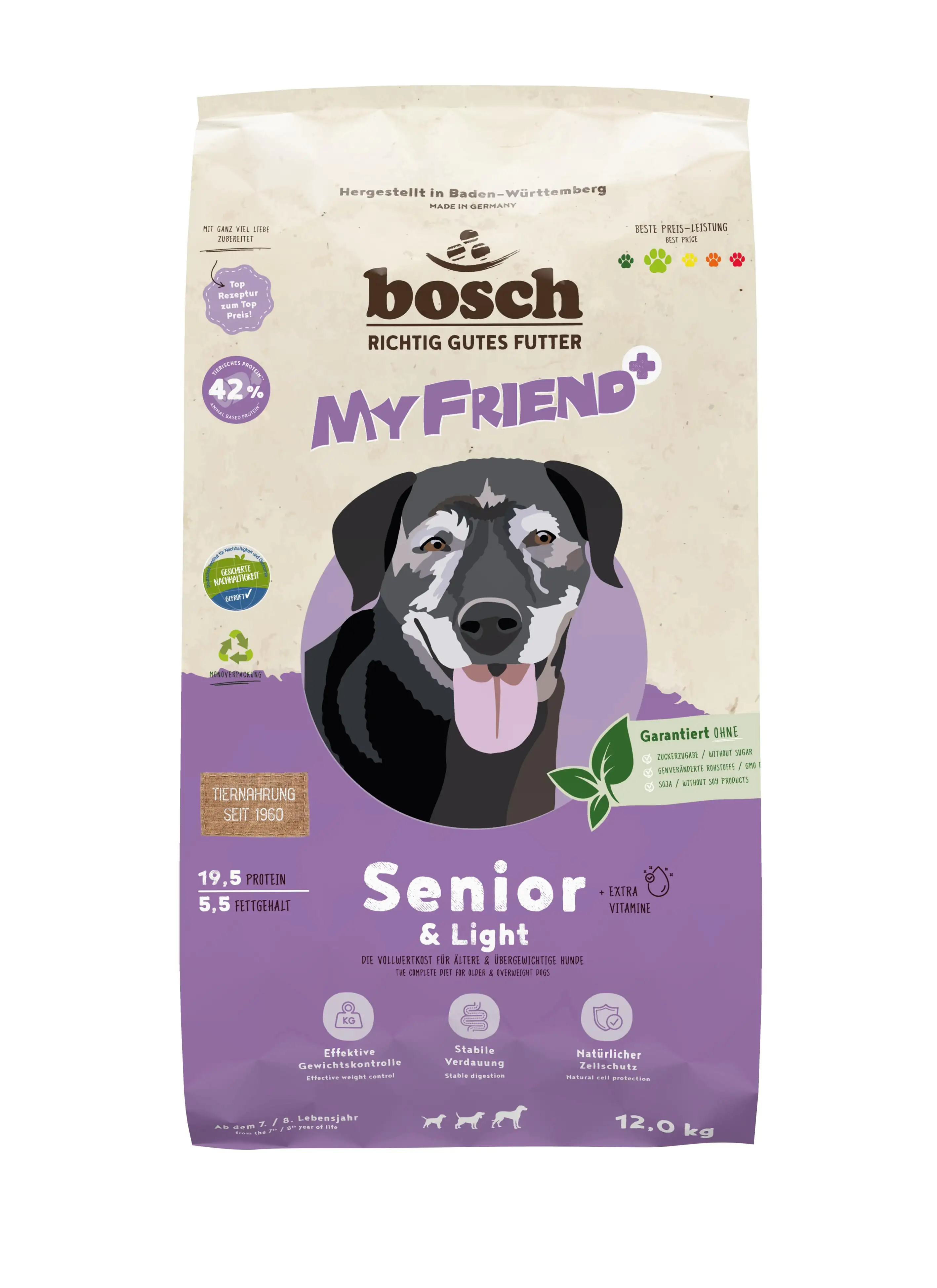Bosch My Friend Hundetrockenfutter Senior Light 12 kg Geflügel 