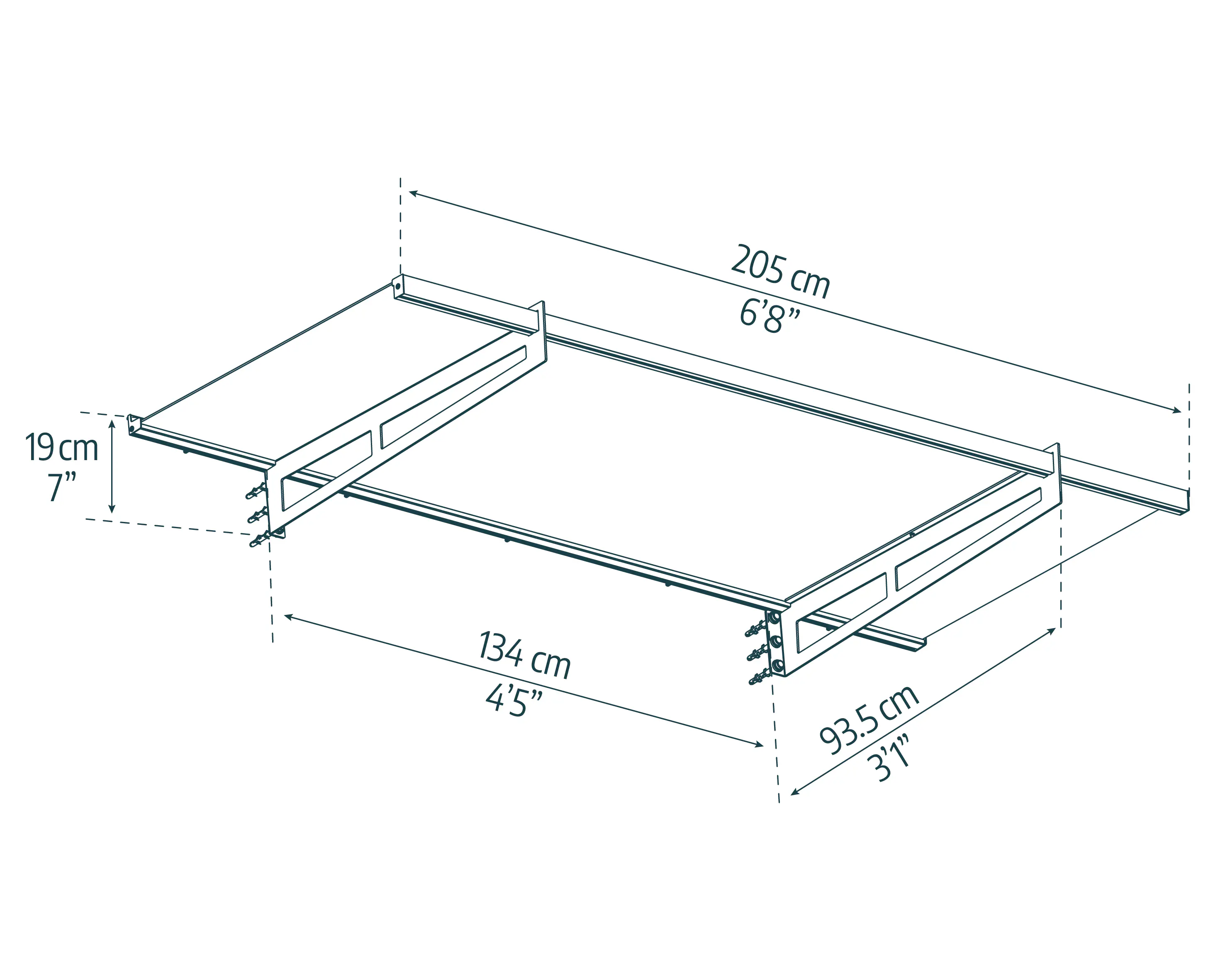 Canopia Vordach Bremen 2050  Grau Alu 205 x 94 cm