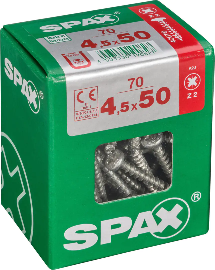 Spax Universalschrauben 4.5 x 50 mm TX 20 - 70 Stk.