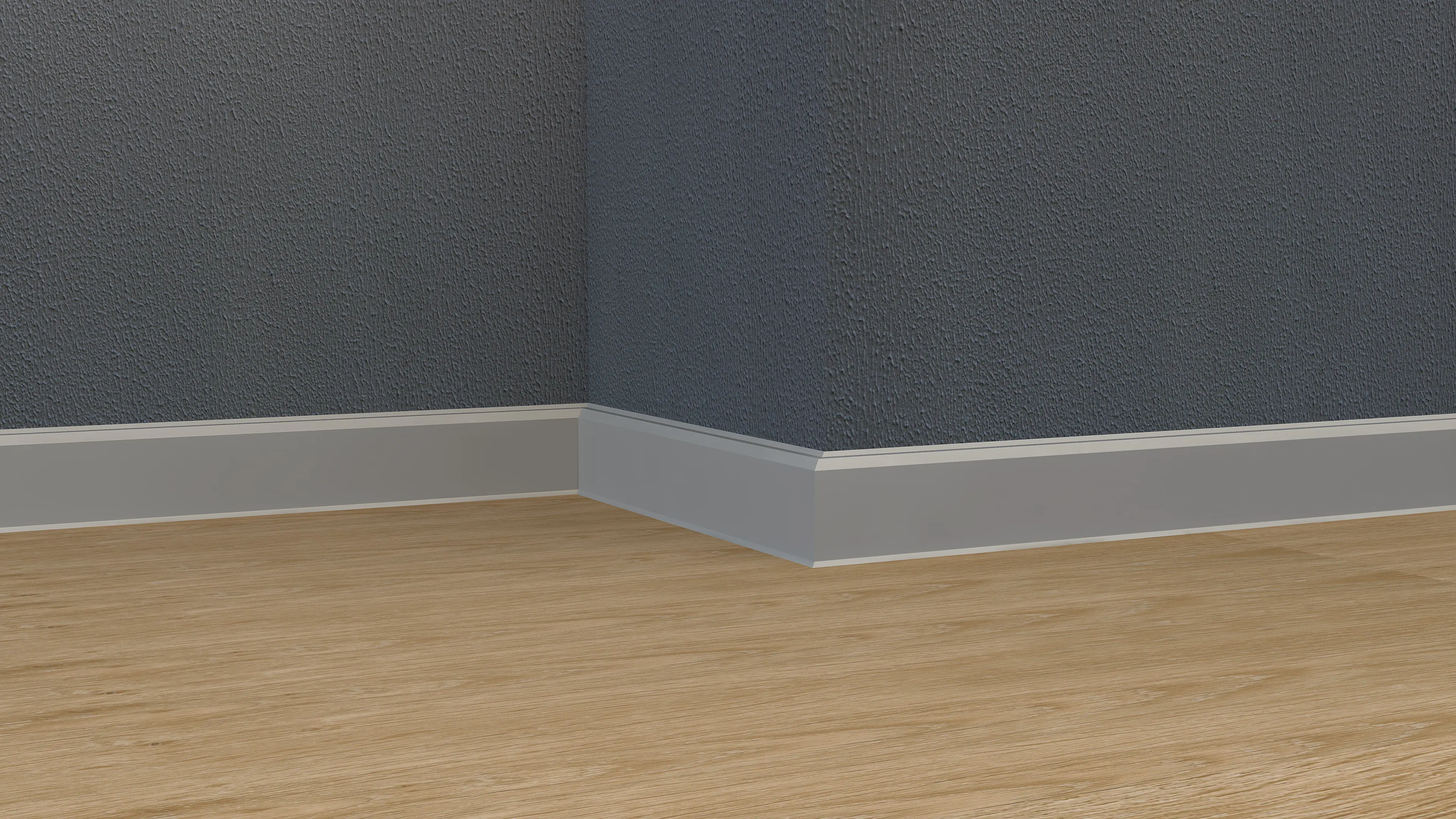 Neuhofer Fußleiste MDF 240 cm x 60 x 13 mm weißalu