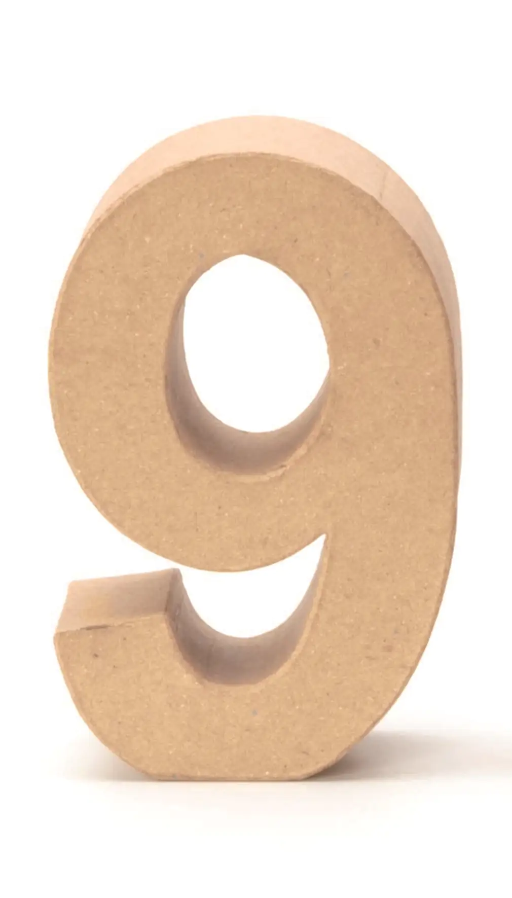 Glorex Papp-Zahl 9 17,5 x 5,5 cm