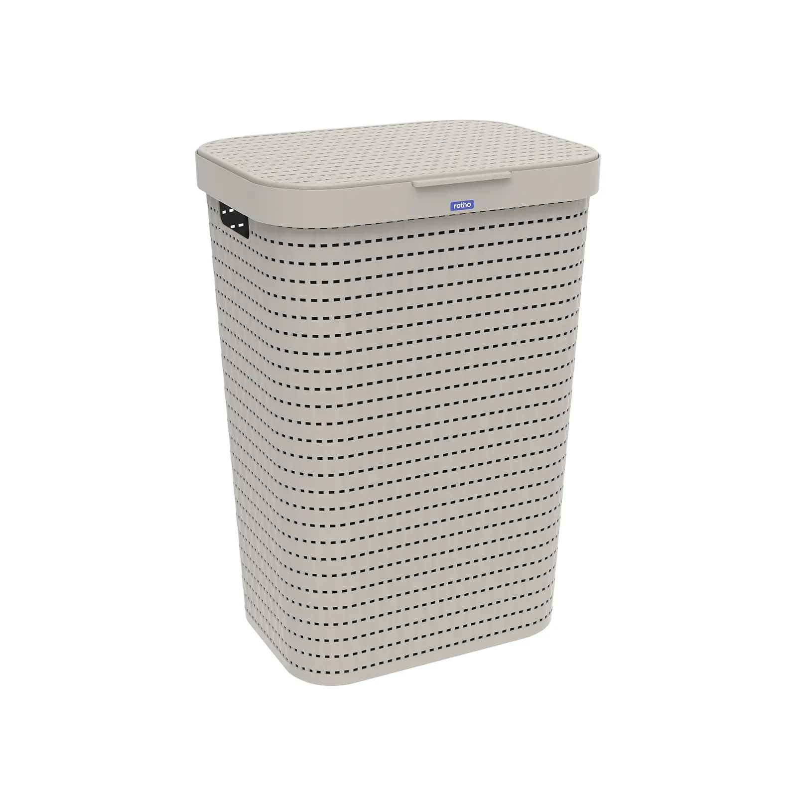 Rotho Wäschesammler Country, 55 L cappuccino
