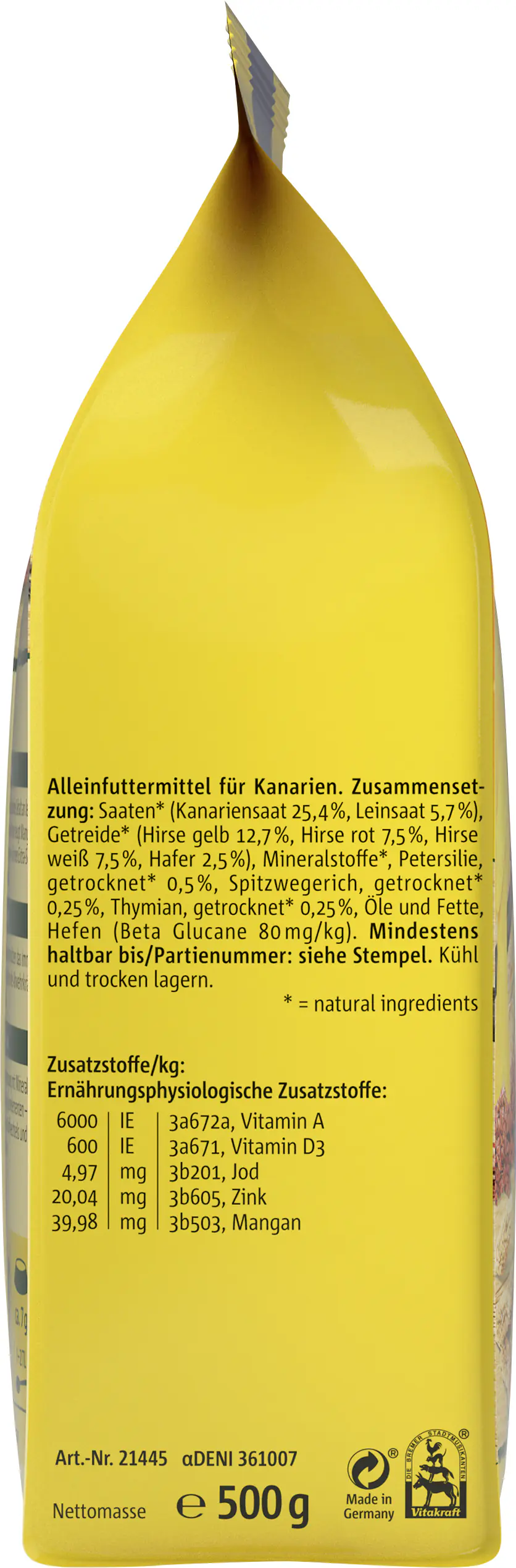 Vitakraft Vogelfutter Perle 500 g