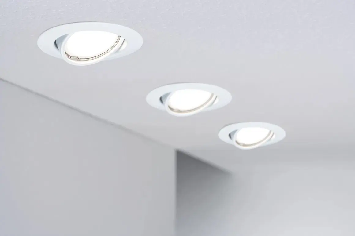 Paulmann LED-Einbauleuchte Base Coin weiß dimmbar & schwenkbar 3er Set