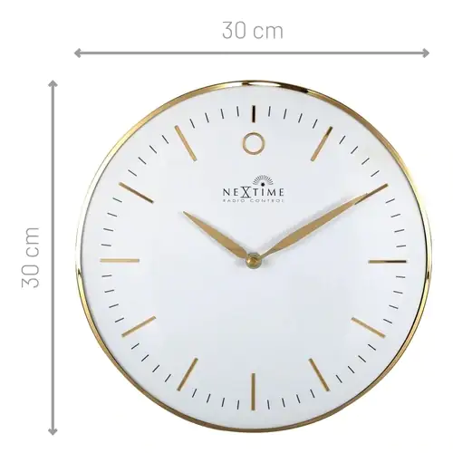 Nextime Wanduhr Small Glamour Ø 30 cm weiß