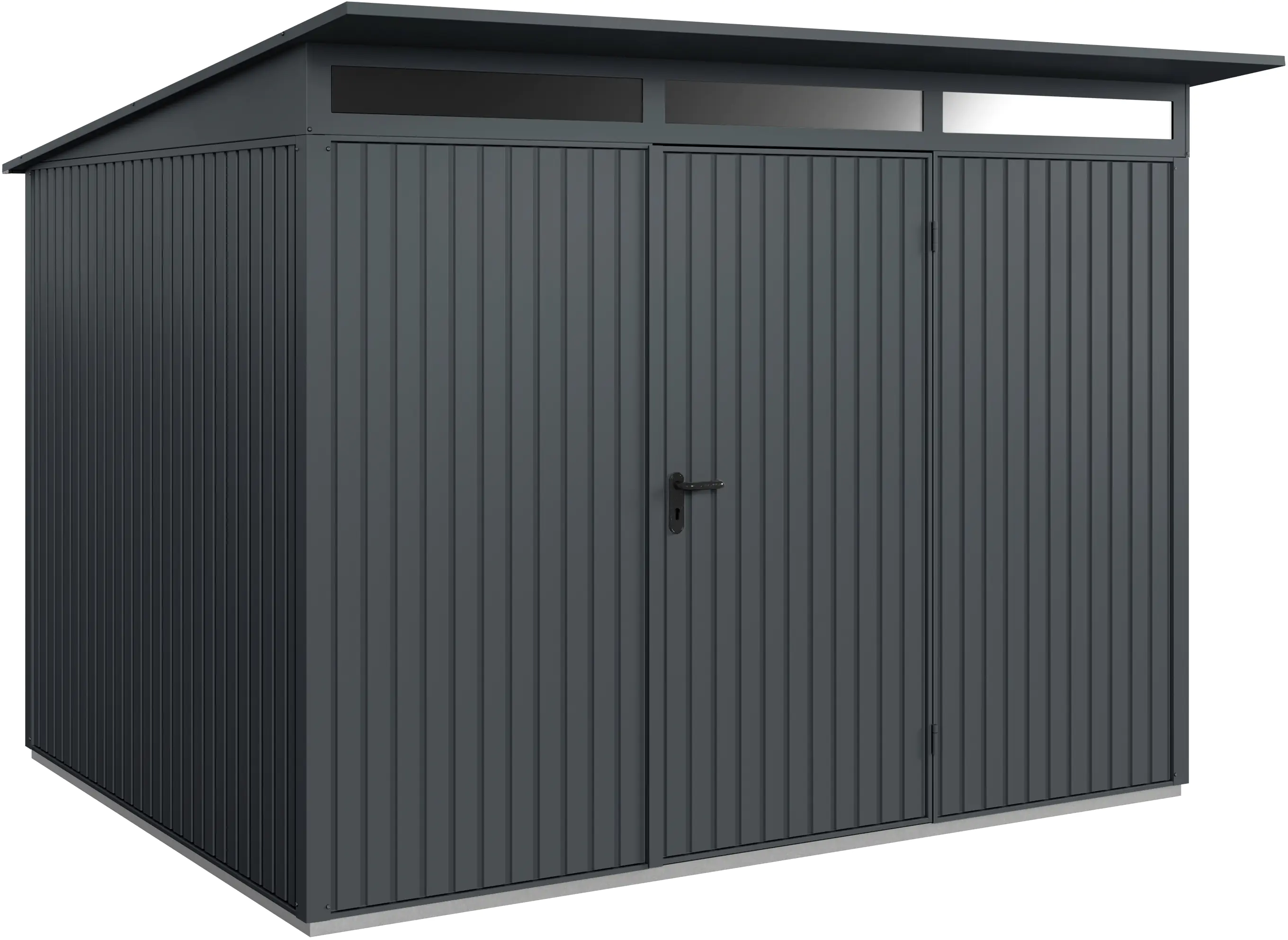 EcoStar Gerätehaus Trend-P Typ 3 anthrazitgrau 312,7 x 283,4 x 232,3 cm