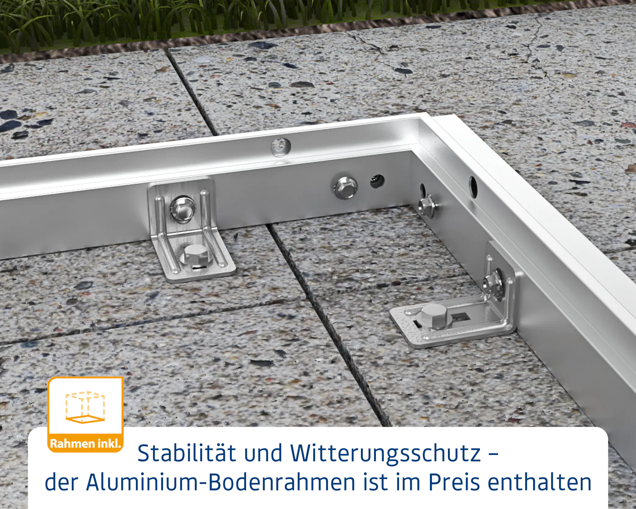 EcoStar Gerätehaus Elegant-S Typ 1 graualuminium 1 flg 258,8 x 121,3 cm