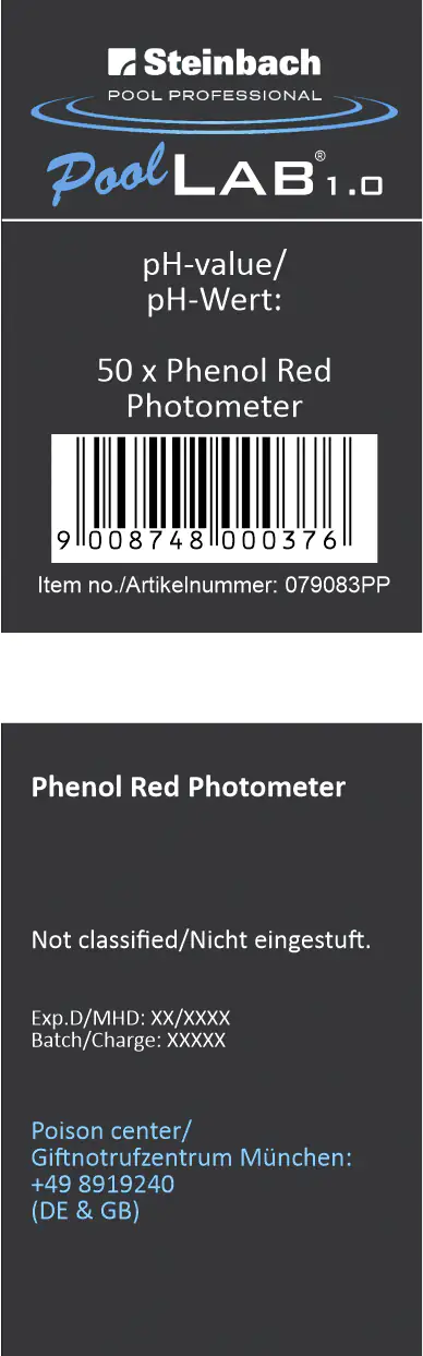 Steinbach Pool Professional Phenol Red Photometer Tabletten 50 Stück