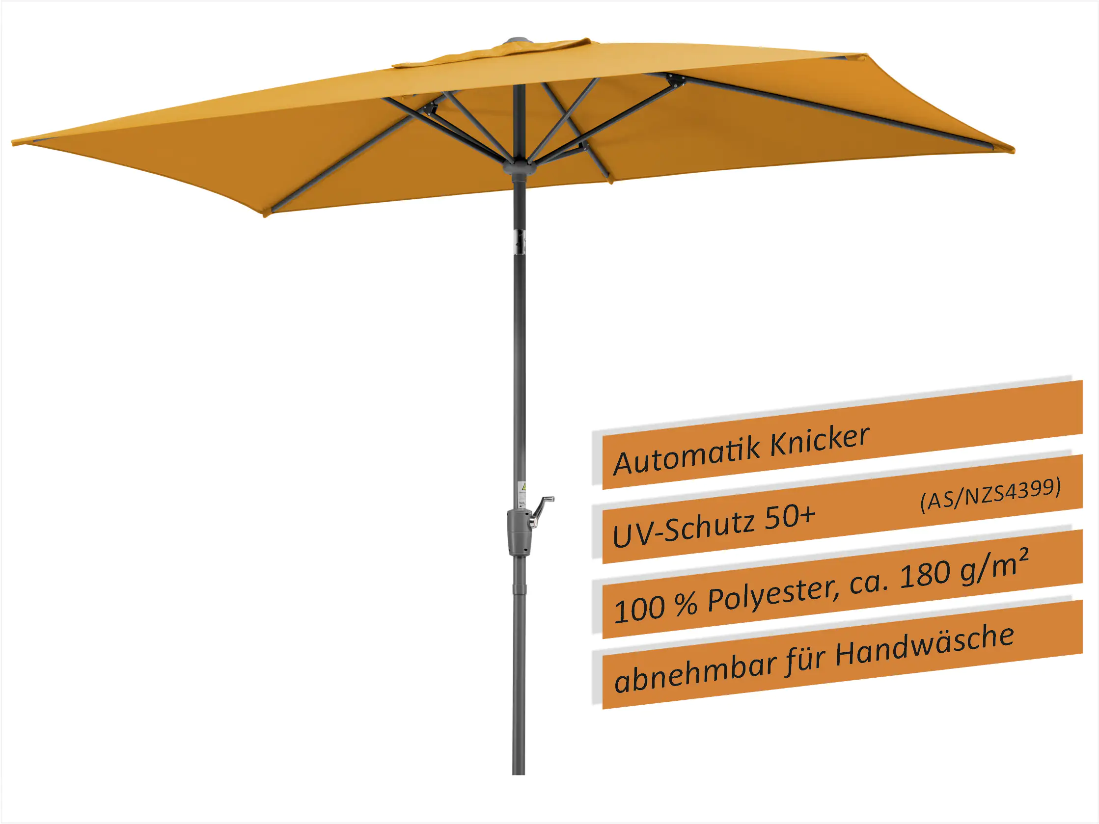 Schneider Sonnenschirm Tunis mandarine 270 x 150 cm