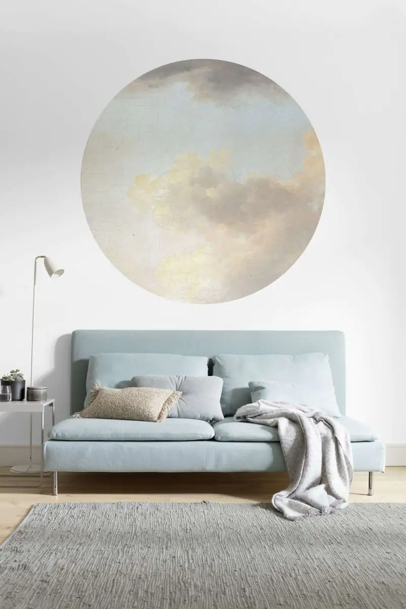 Komar Vlies Fototapete Dot Relic Clouds Ø 125 cm, selbstklebend