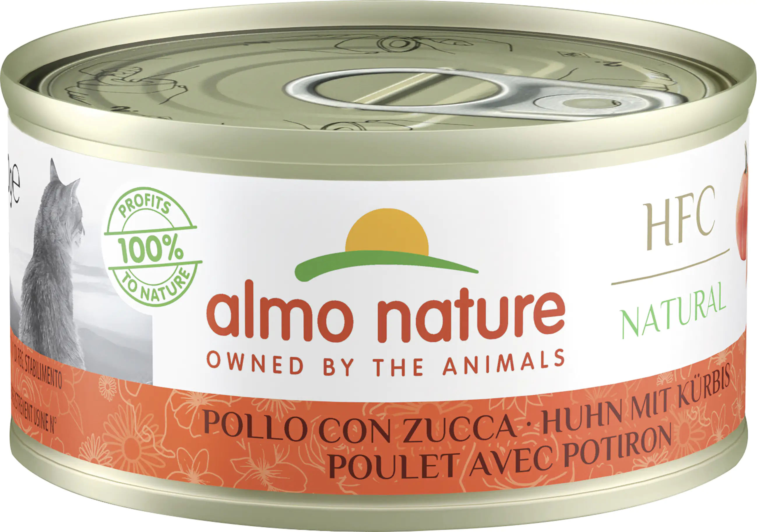 Almo Nature HFC Natural Katzennassfutter glutenfrei 70 g Huhn & Kürbis