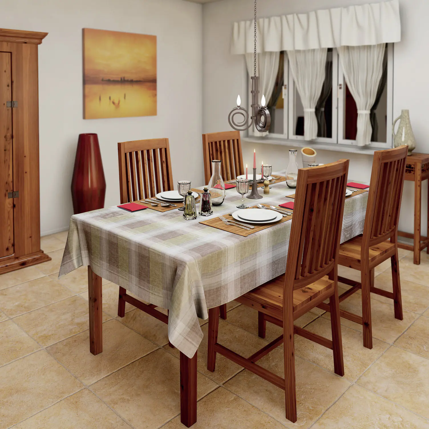 d-c-fix Tischdecke Bergamo Garbo braun 138 cm