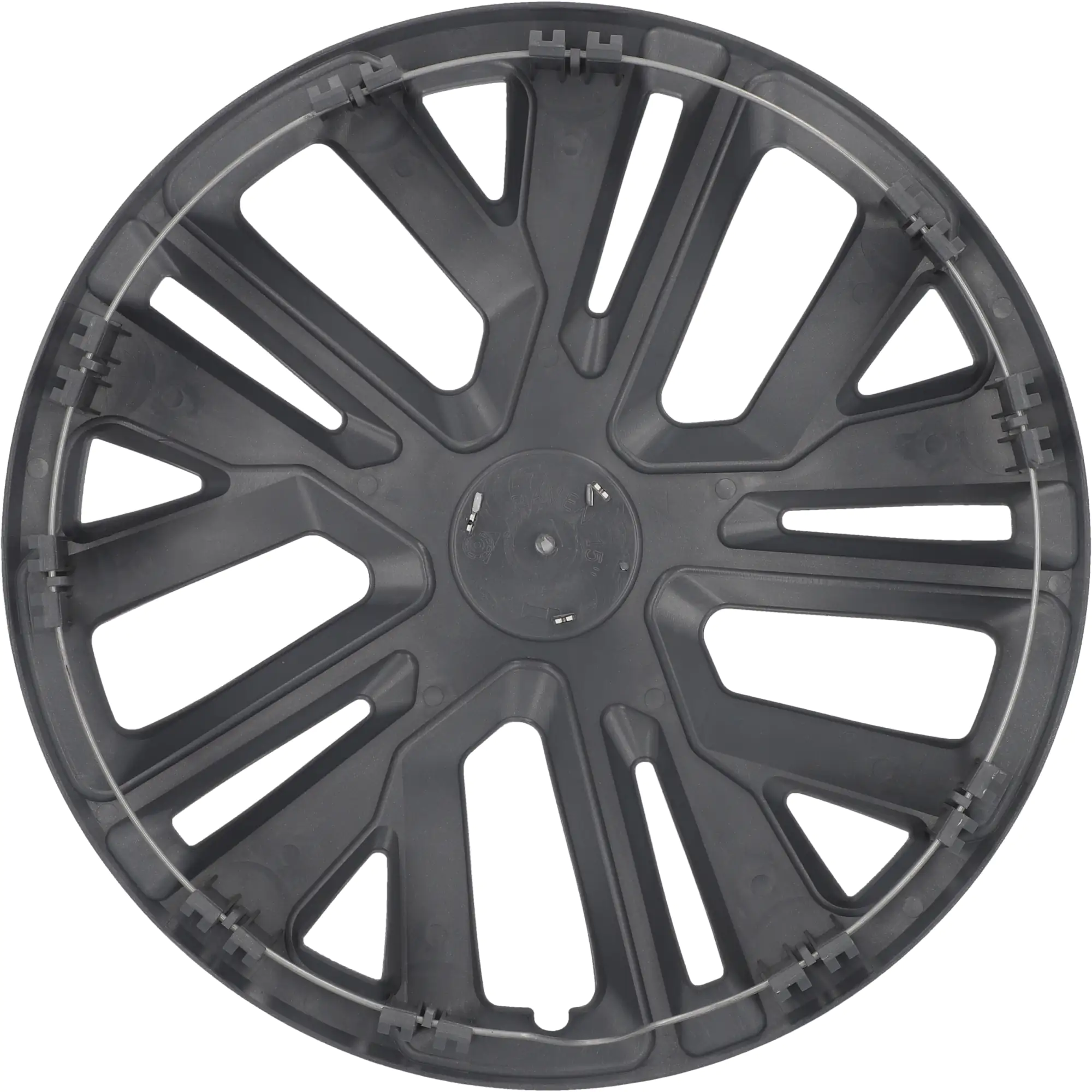 Cartrend Radzierblende Raven 40 cm (16 Zoll) silber 4 stück