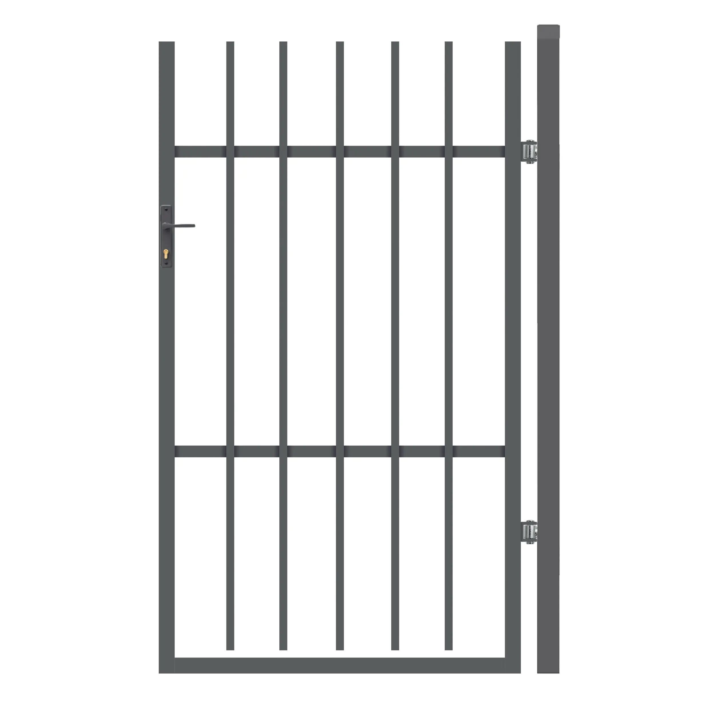 Polbram Einzeltor-Set Linus 100 DIN rechts inkl. Pfosten und Zubehör