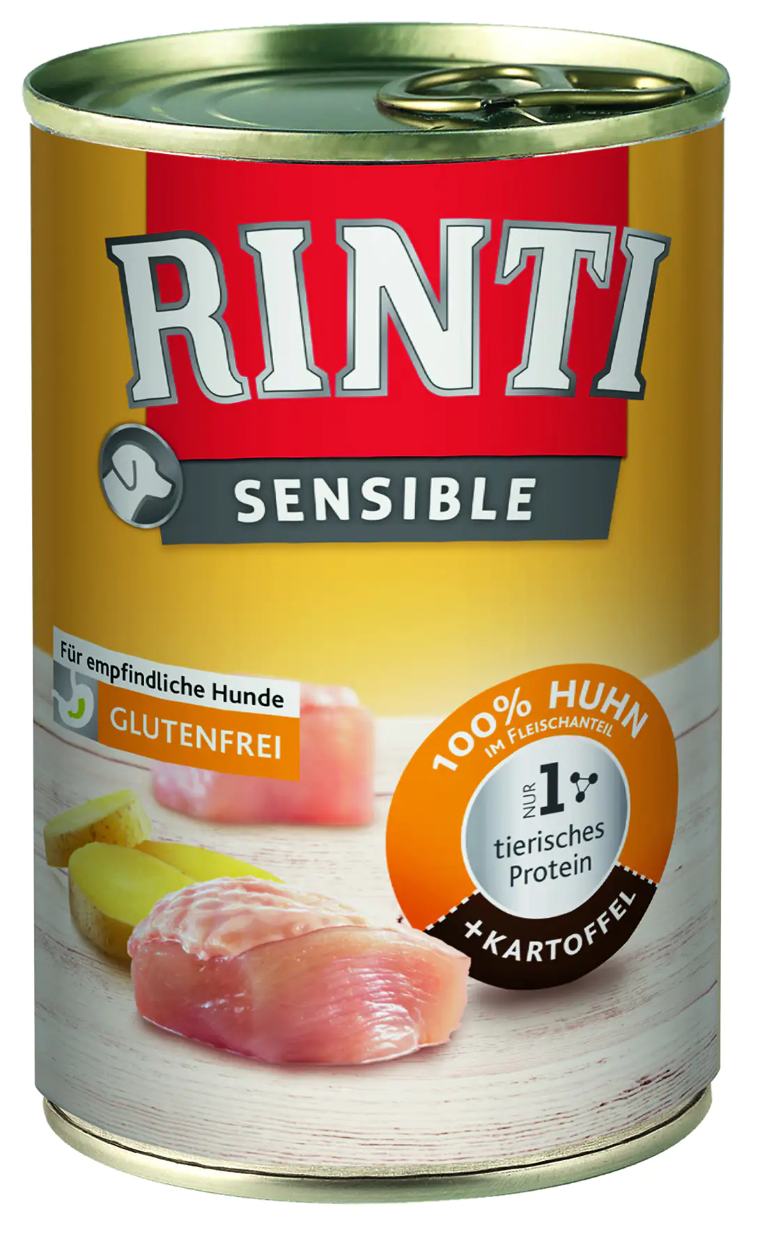 Rinti Sensible Hundenassfutter Adult getreidefrei 400 g Huhn & Kartoffel