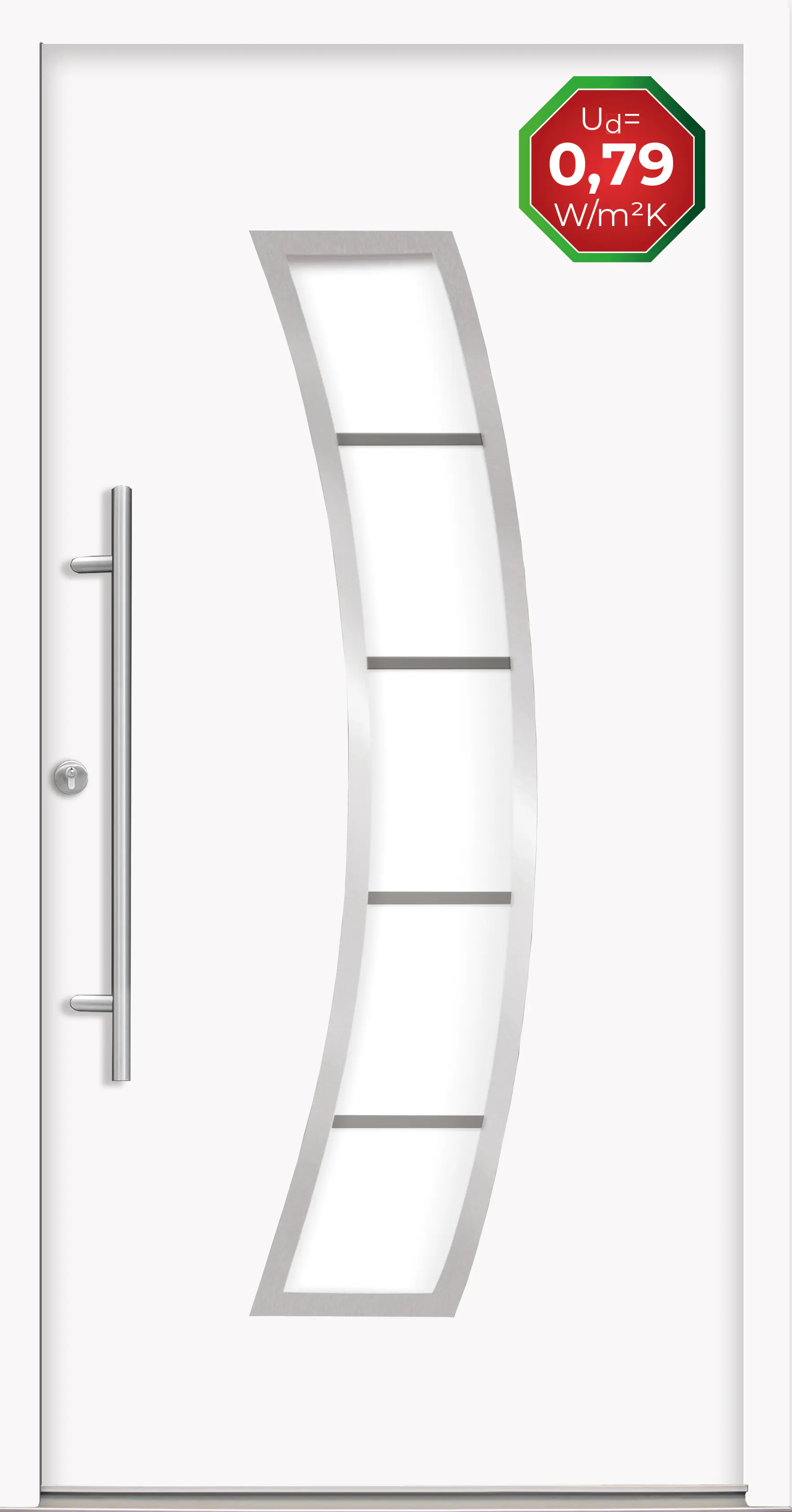 Splendoor Haustür Passivedoor Premium P14 Weiß DIN Links 110 x 210 cm