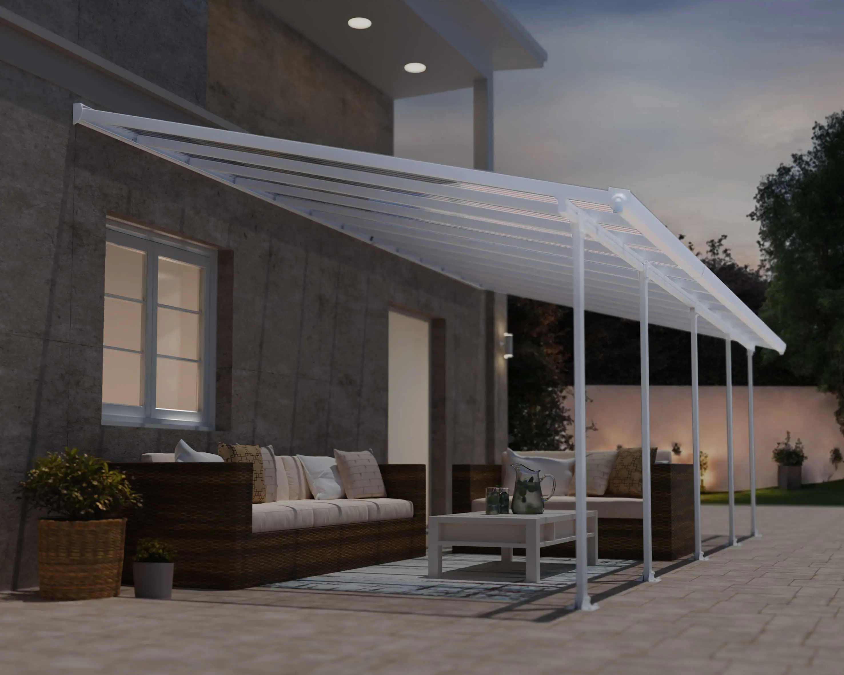 Canopia Terrassendach 787 x 400 cm weiß