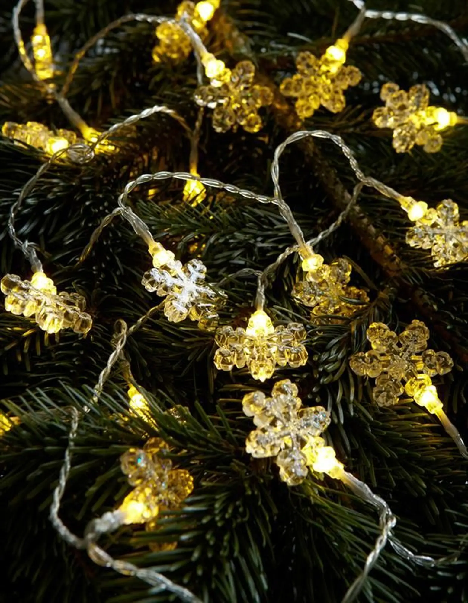 Markslöjd Lichterkette Bjällra Schneeflocke innen 2,20 m warmweiß mit Timer 