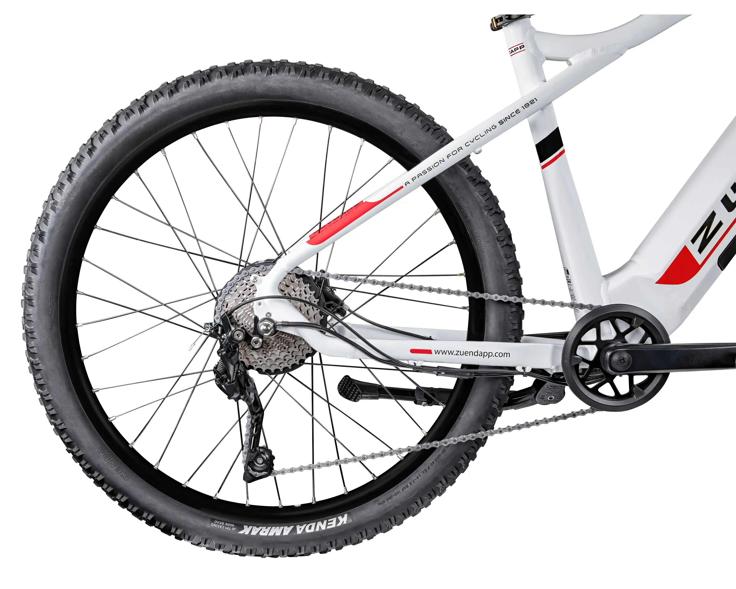 Zündapp E-Bike MTB Z898 27,5 Zoll 10-Gang Deore 540 Wh weiß rot 