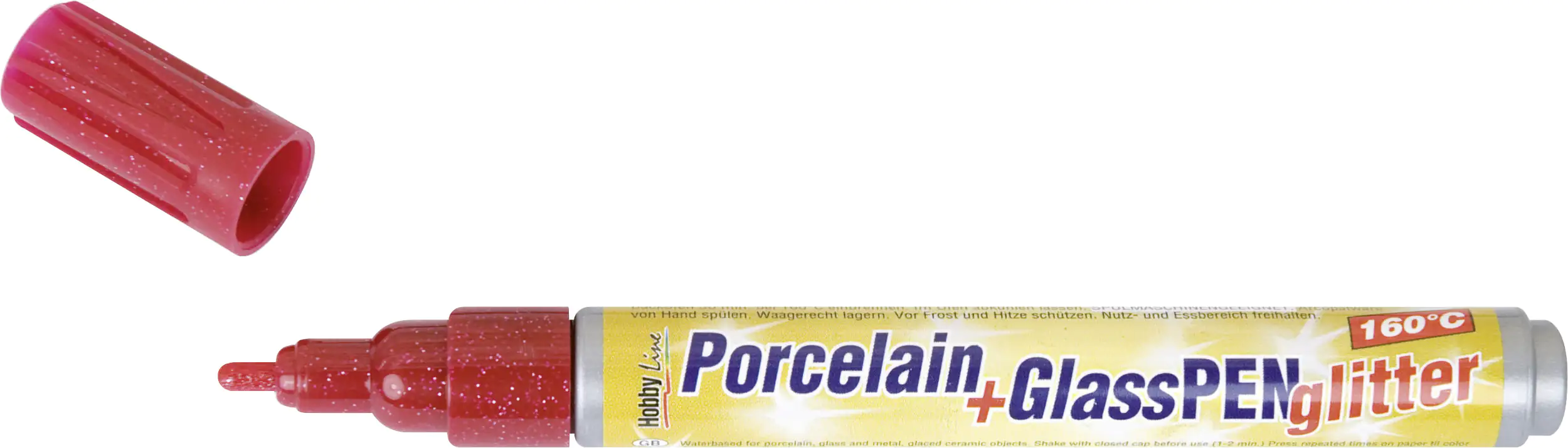 Kreul Glass & Porcelain Pen Glitter anthrazit 1 - 3 mm
