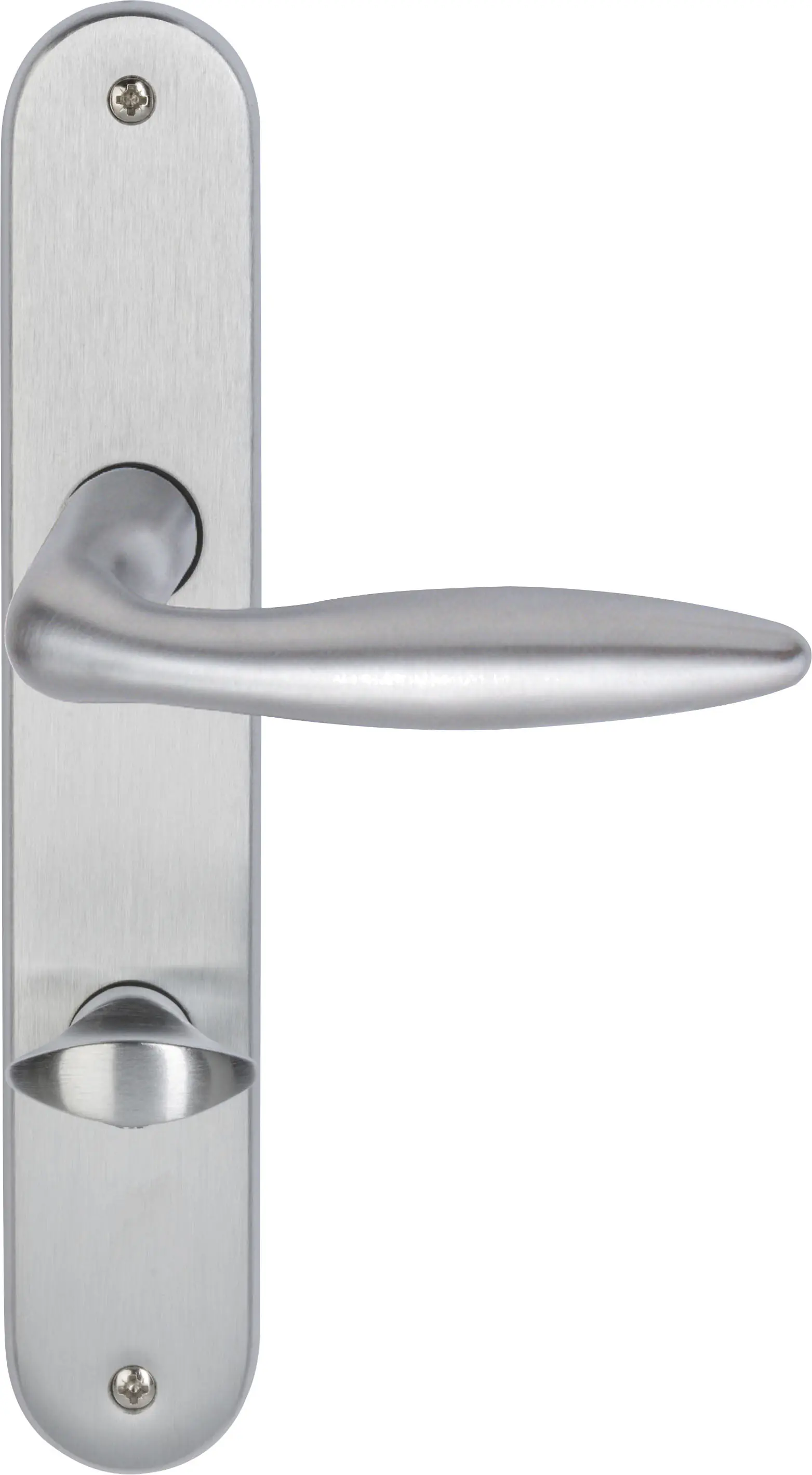 Südmetall WC-Türgriff-Garnitur Langschild Alison Messing satiniert chrom 225 x 40 mm