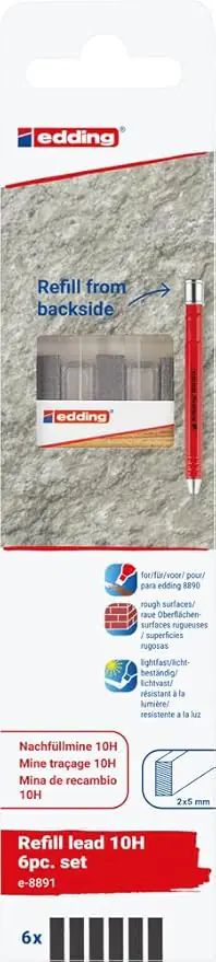 edding 8891 Nachfüllminen 10H 15,8 cm grau