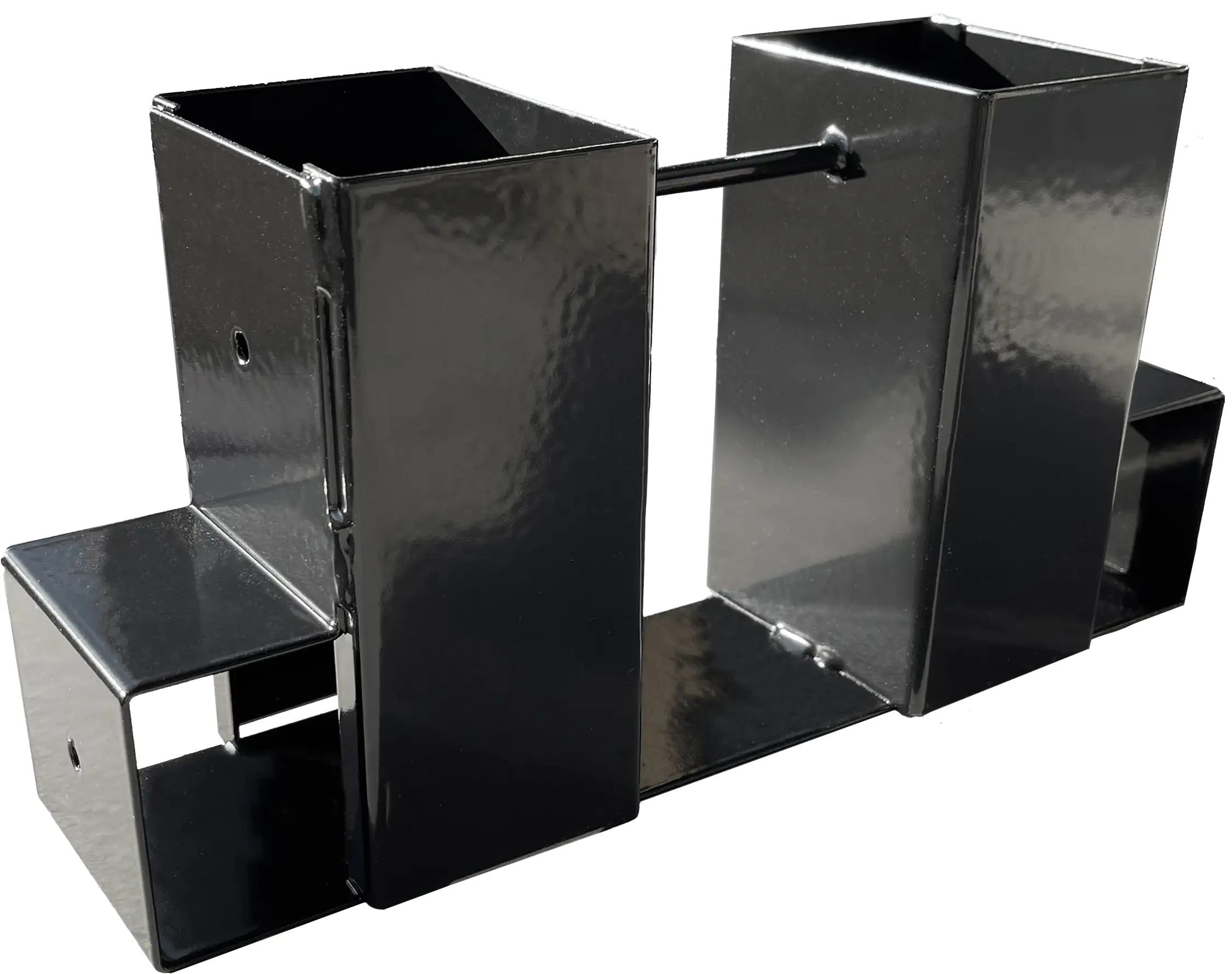 Kaminholzstapelhilfe schwarz 33 x 10 x 15 cm