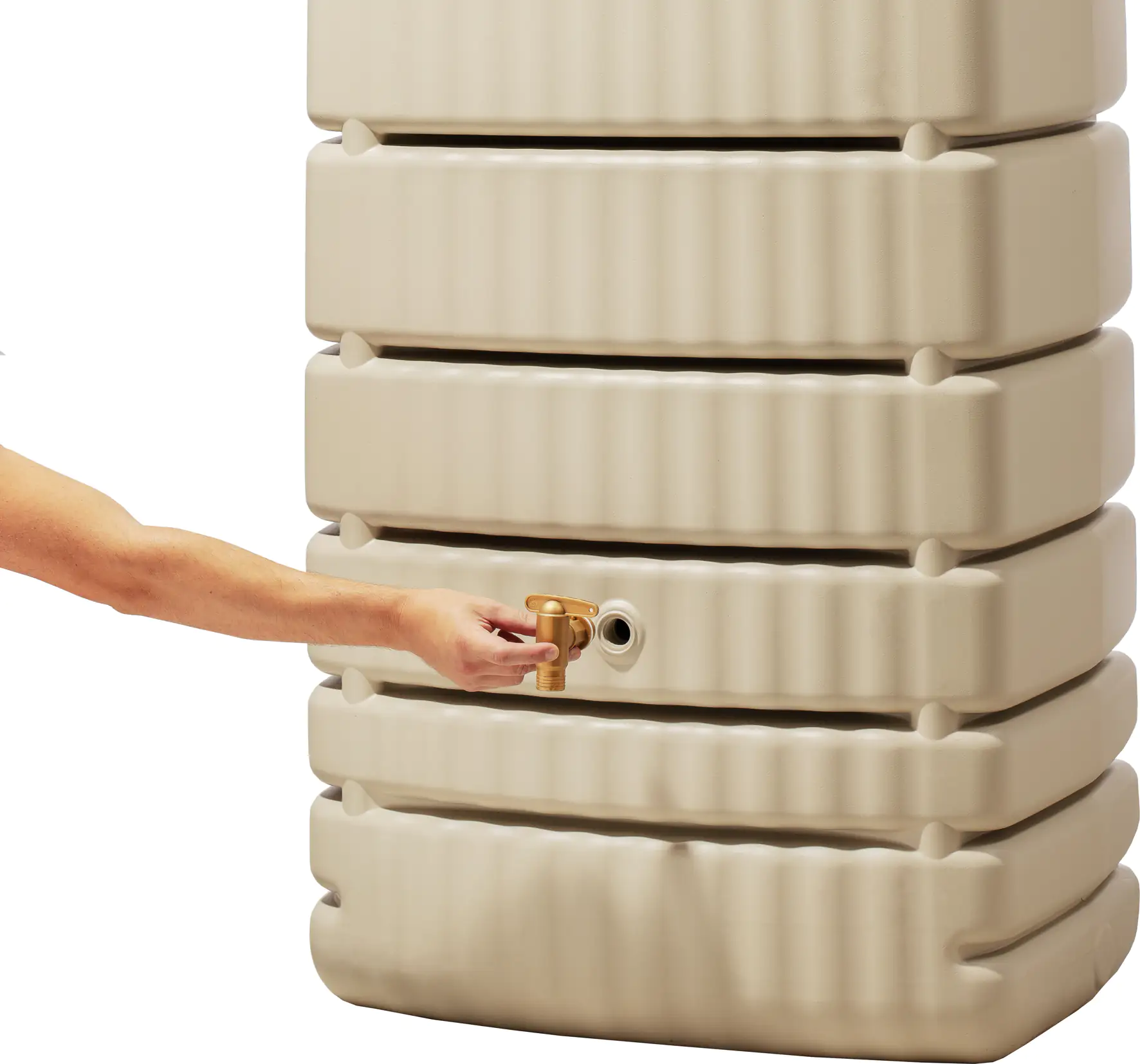4rain Regenwasser-Wandtank Slim sandbeige 650 L