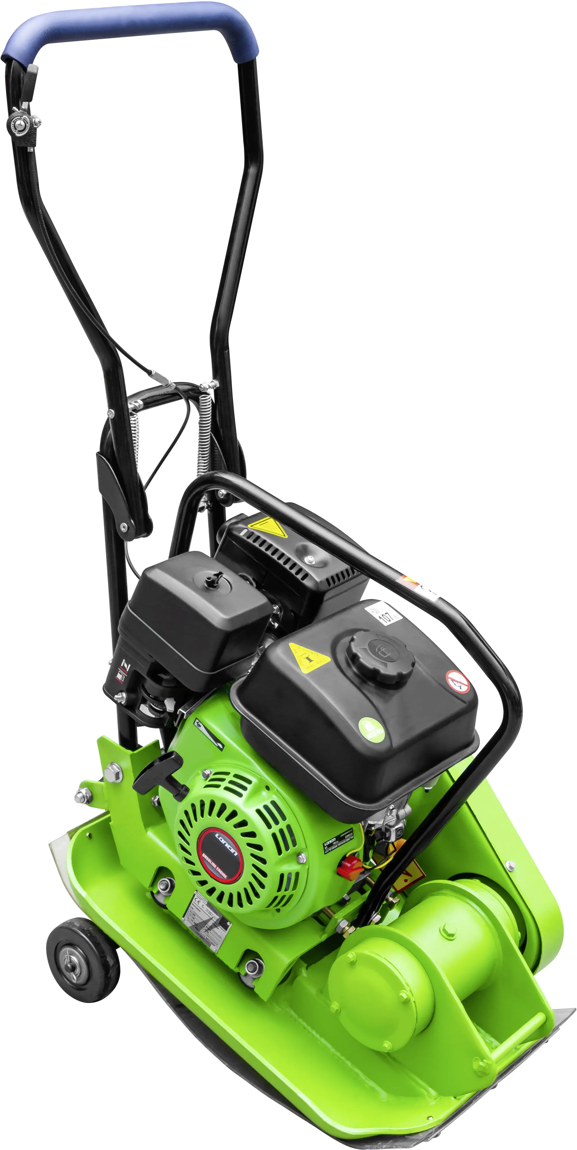 Zipper Rüttelplatte ZI-RPE60 inkl. Gummiplatte und Fahrwerk 4 kW