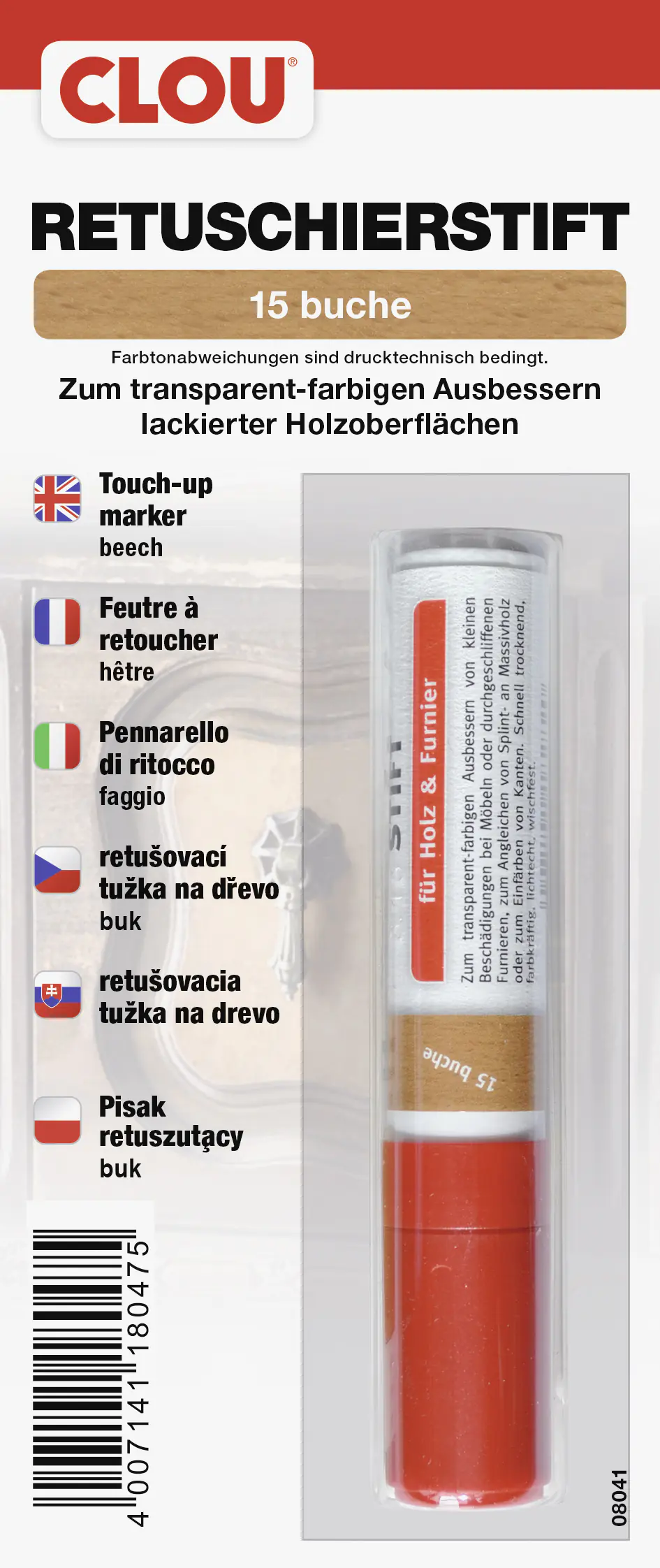 Clou Retuschierstift buche