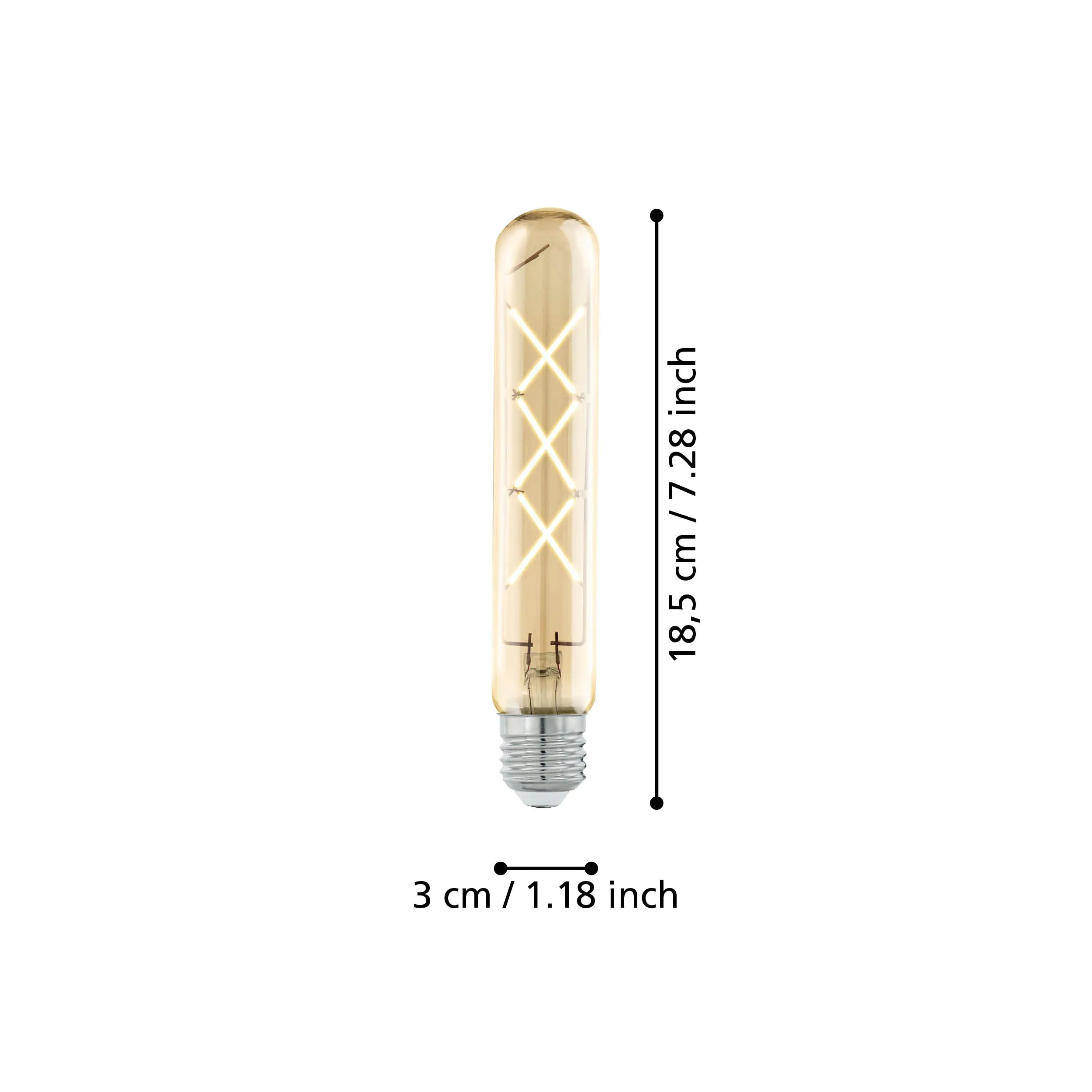 Eglo LED Leuchtmittel T30 E27 Stabform 4 W warmweiß amber