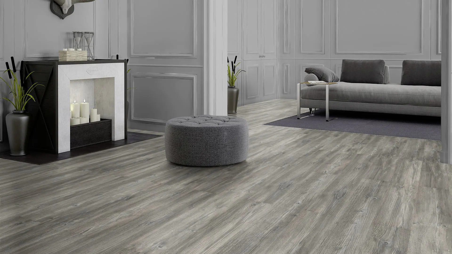 Classen Laminat 7 mm 4V 128,6 x 19,4 cm 7 mm Kiefer grau