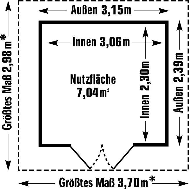 Grosfillex Gartenhaus Utility V 7,5 370 x 298 cm