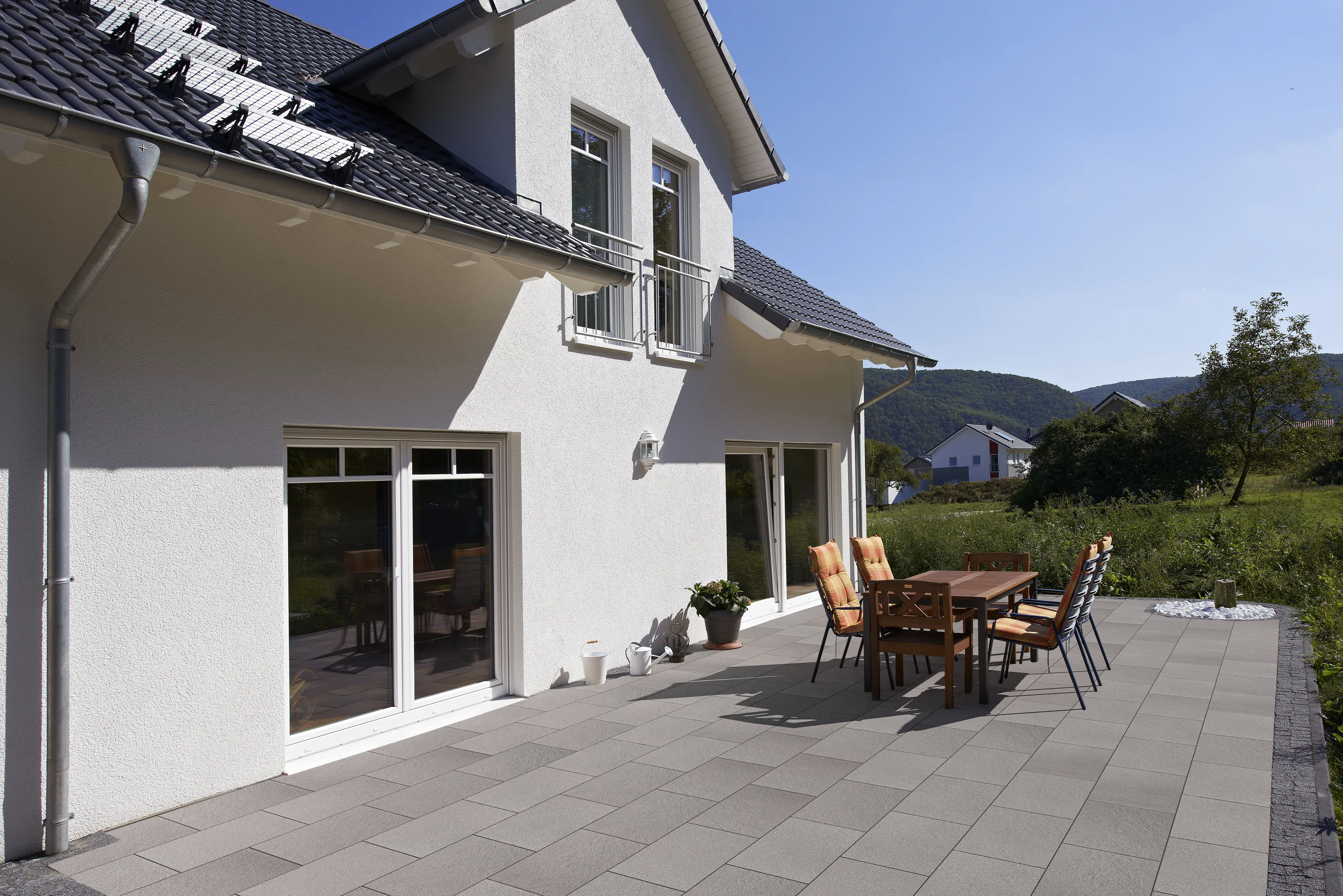 EHL Terrassenplatte Mesafino 40 x 40 x 4 cm stahlgrau-geflammt