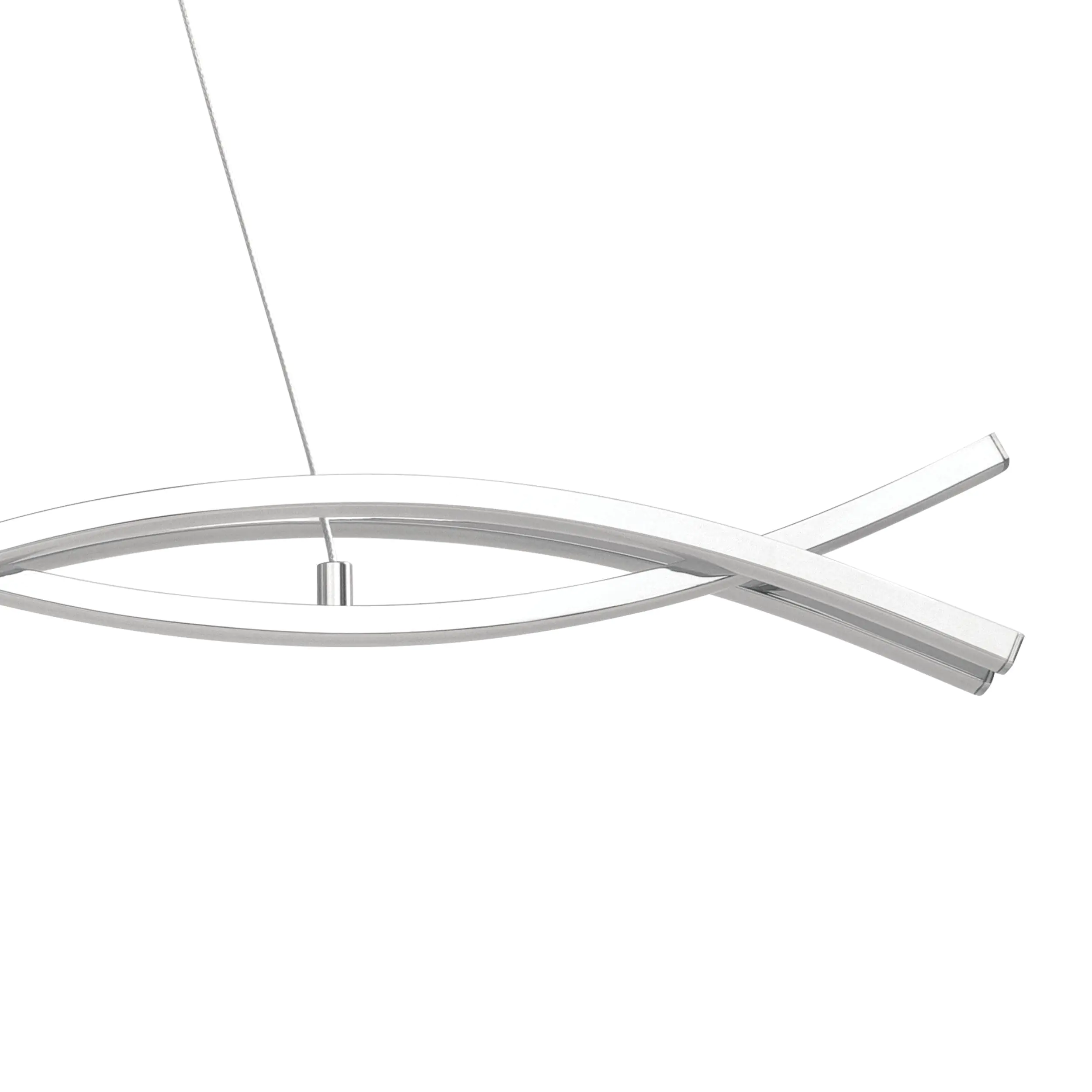 Eglo LED Pendelleuchte Lasana 2 chrom 100 x 8 cm warmweiß