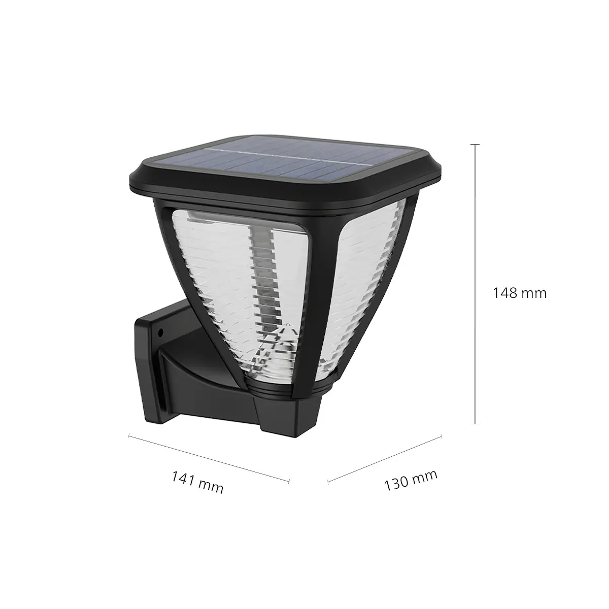 Solar Wandleuchte Vapora 15,8 x 14,7 x 13,7 cm schwarz