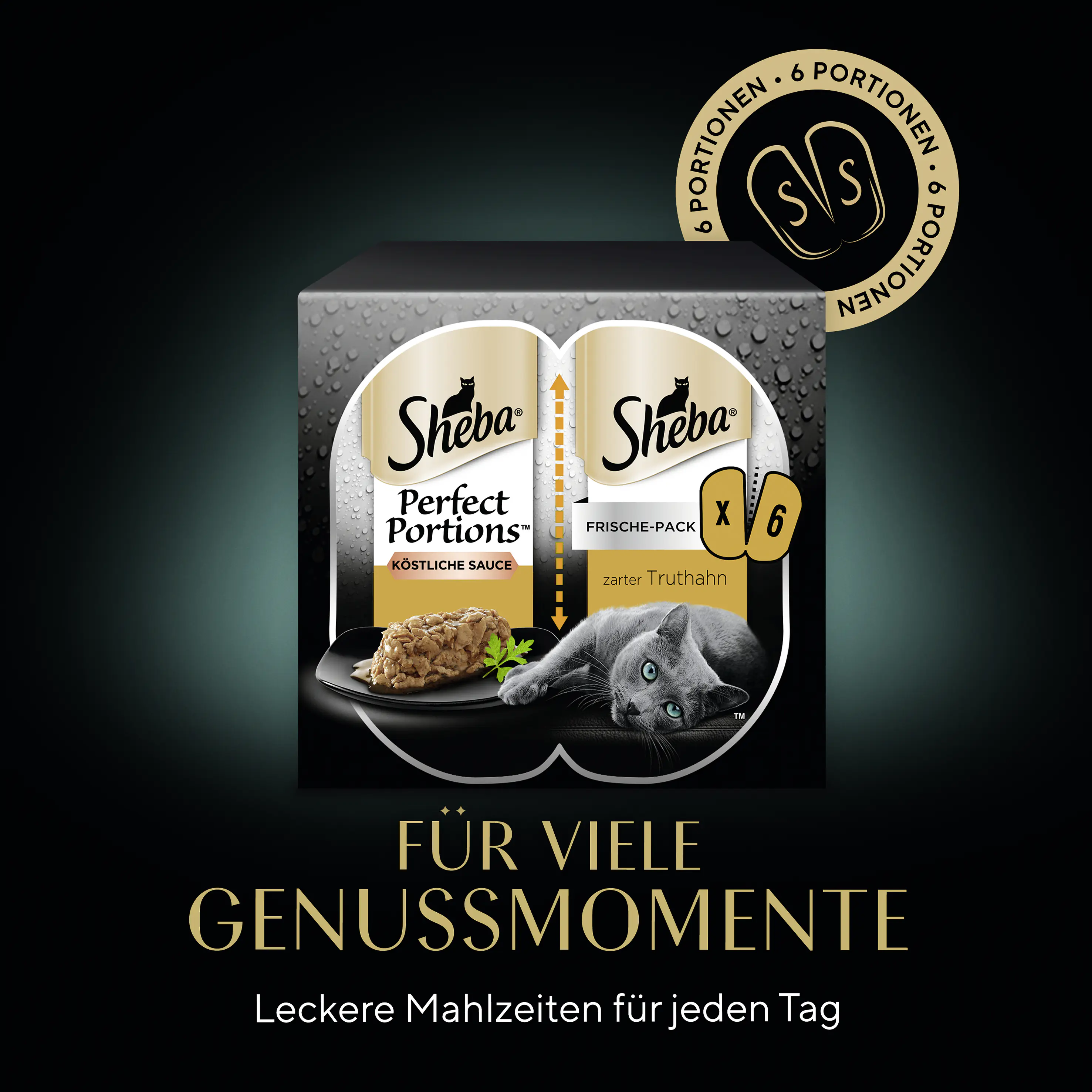 Sheba Perfect Portions Katzennassfutter Adult 6 x 37,5 g Truthahn