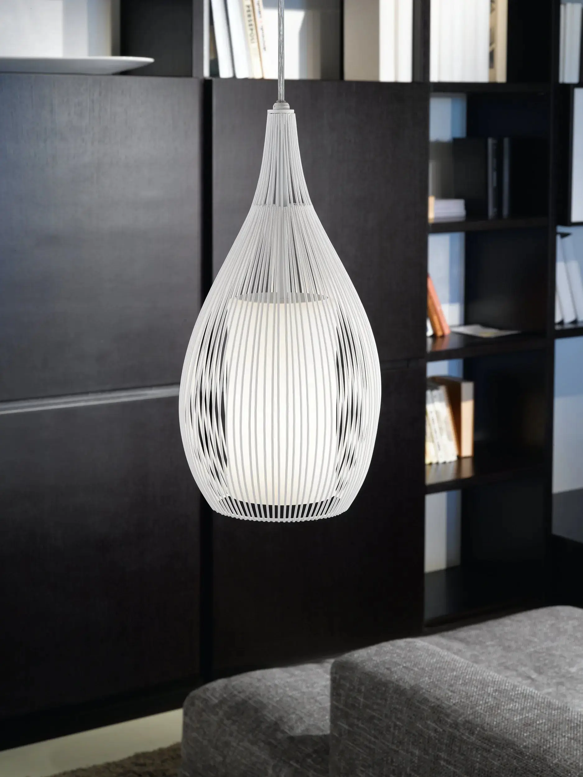 Eglo Pendelleuchte Razoni E27 Ø 19cm weiß
