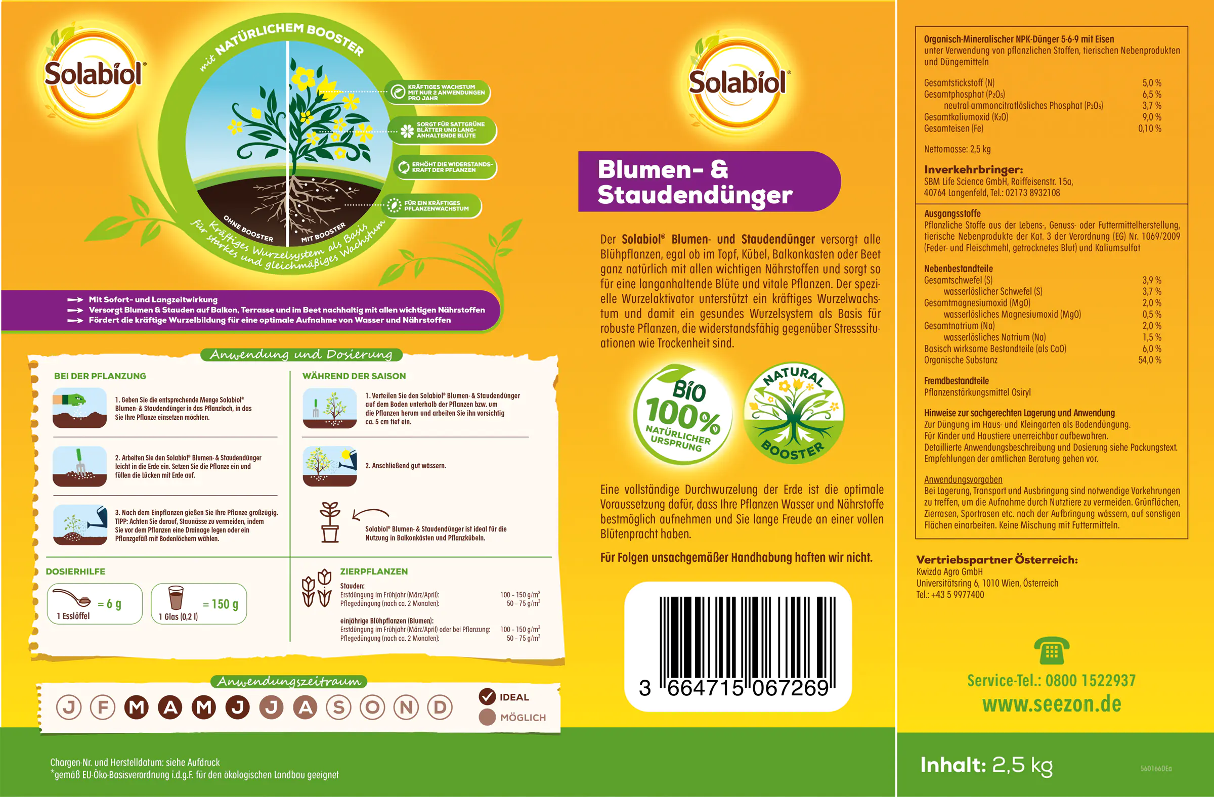 Solabiol Blumen- & Staudendünger 2,5 kg