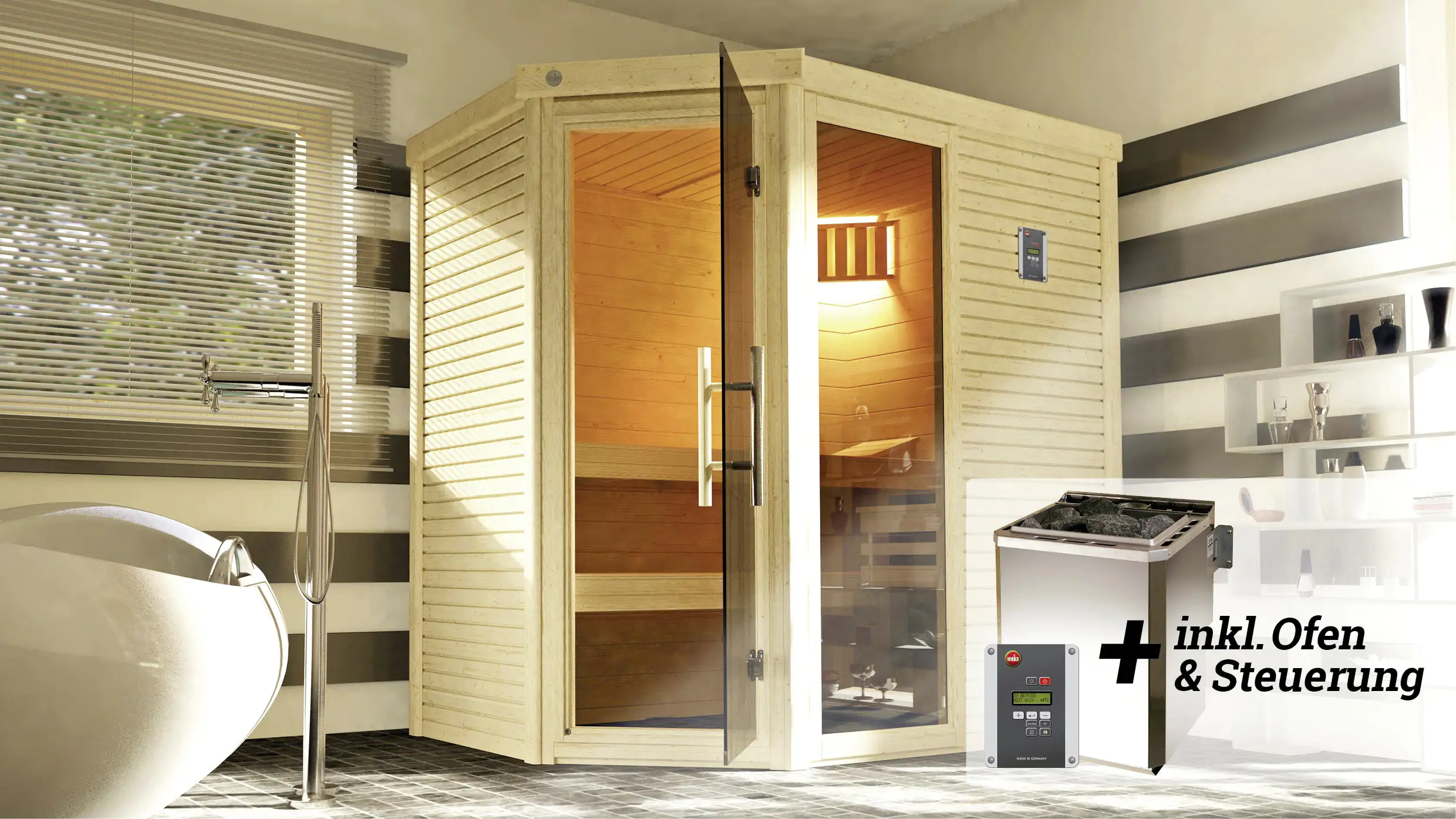 Weka Sauna Cubilis Gr. 1 Sparset 7,5 kw BioS