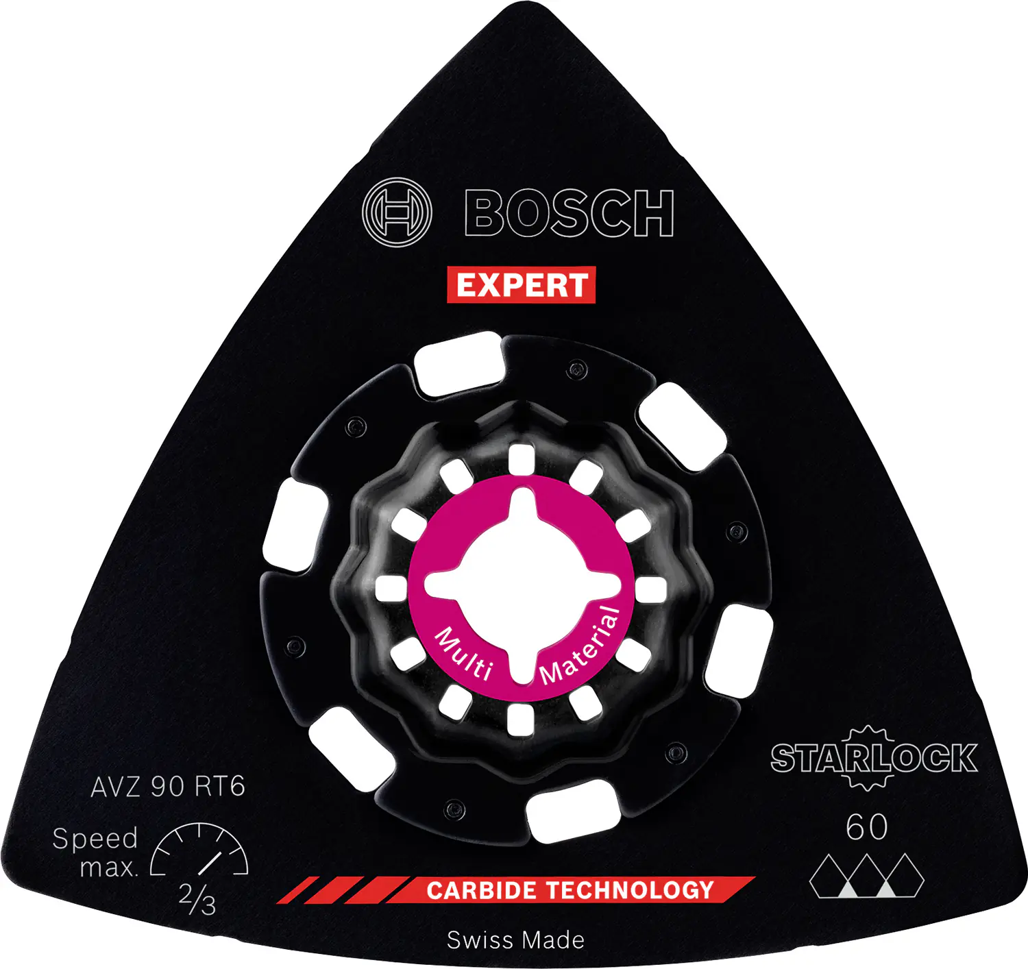 Bosch Expert Schleifplatte AVZ 90 RT6 für Multifunktionswerkzeuge 90 mm