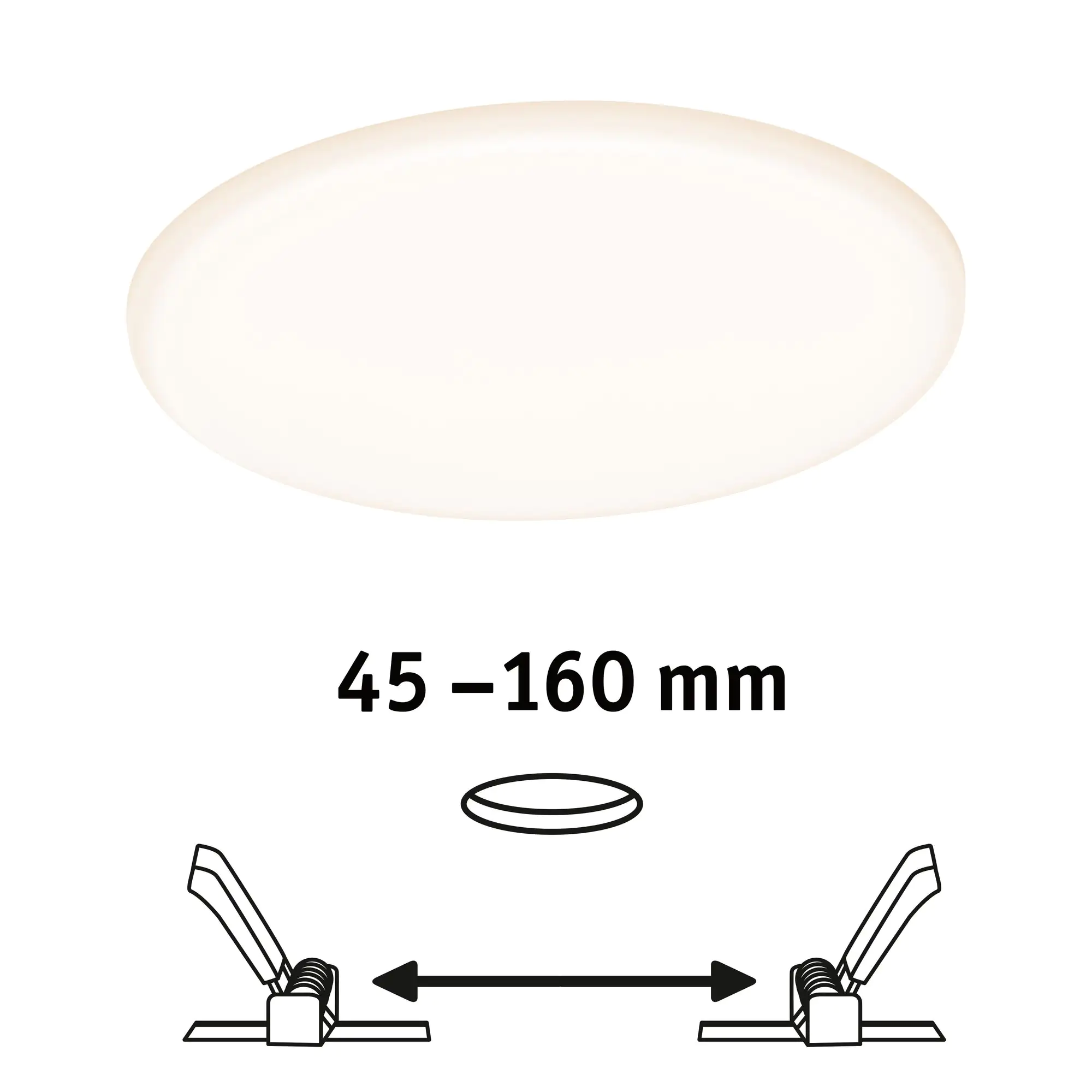 Paulmann Einbauleuchte LED Veluna Varifit rund Ø 18,5 cm 17 W satin