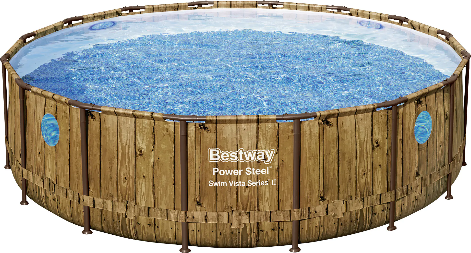 Bestway Aufstellpool Komplett-Set Power Steel Swim Vista Ø 488 x 122 cm