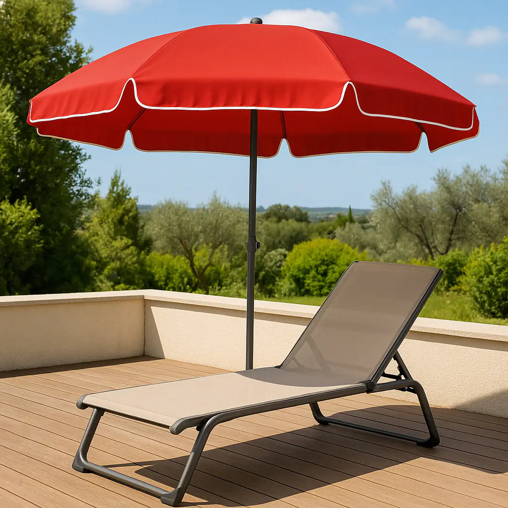 TrendLine Sonnenschirm rot, Ø 180 cm
