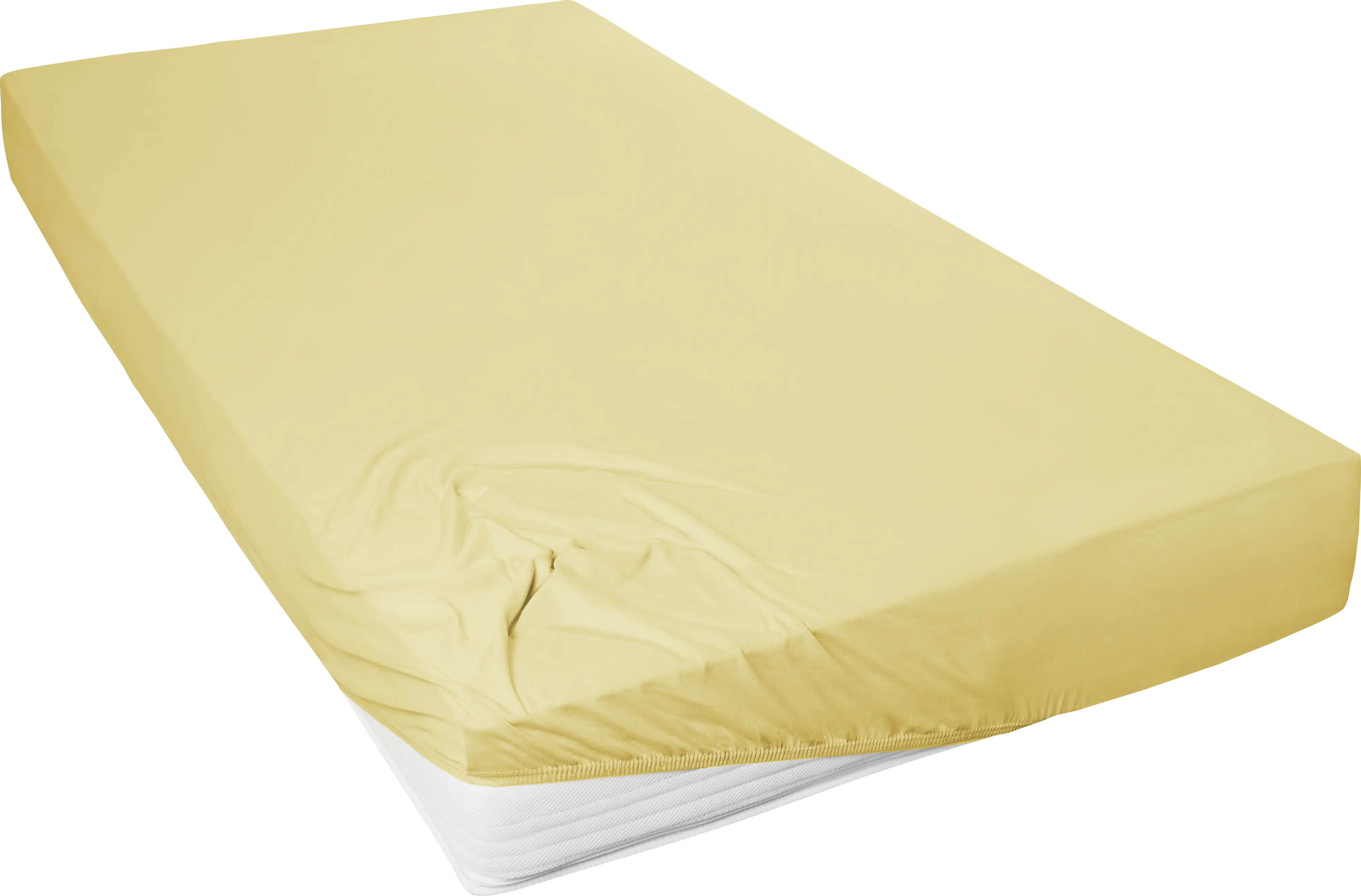 Westminster Spannbetttuch Mako Jersey 100 x 200 cm senf