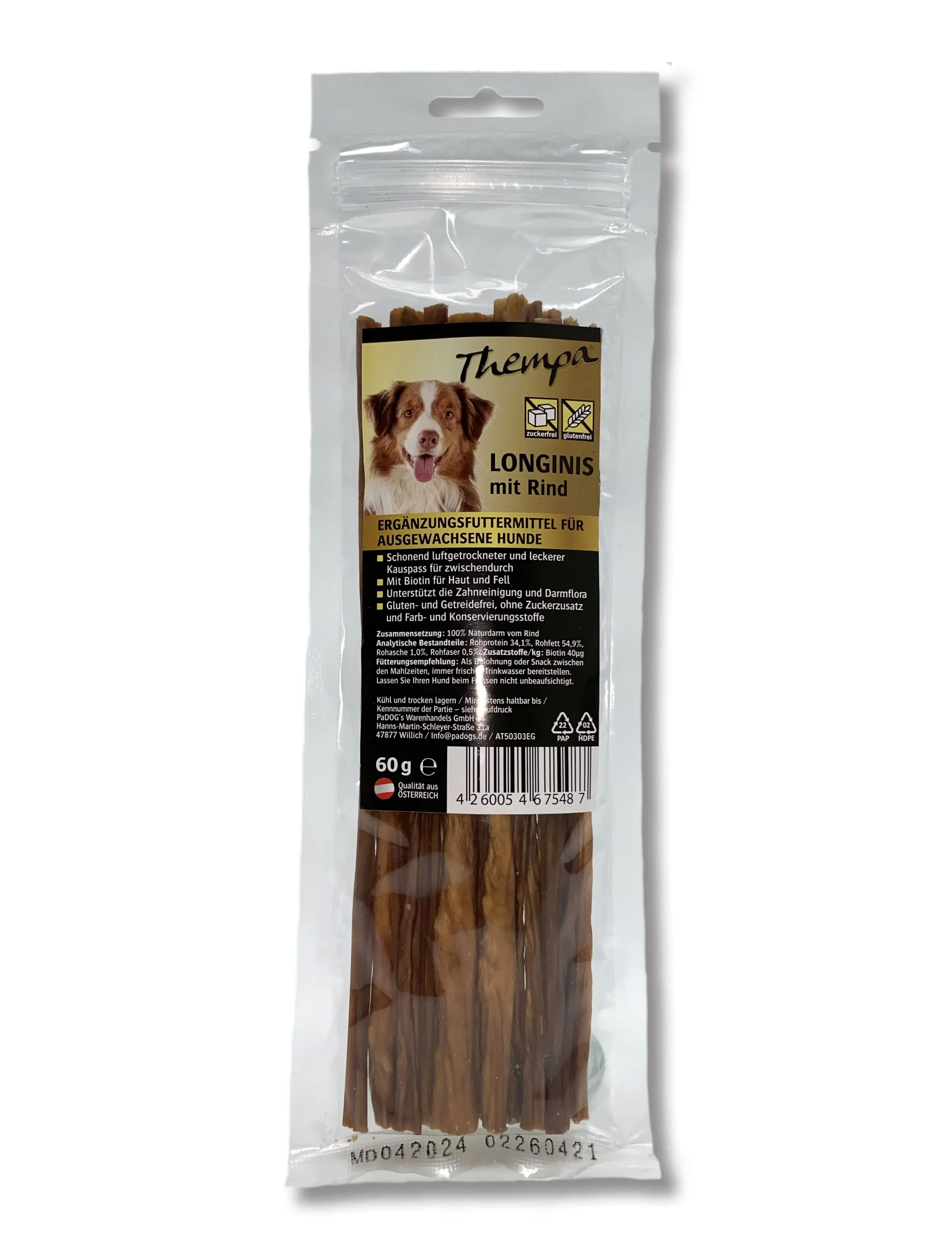 Thempa Hundeleckerli Longini mit Rind