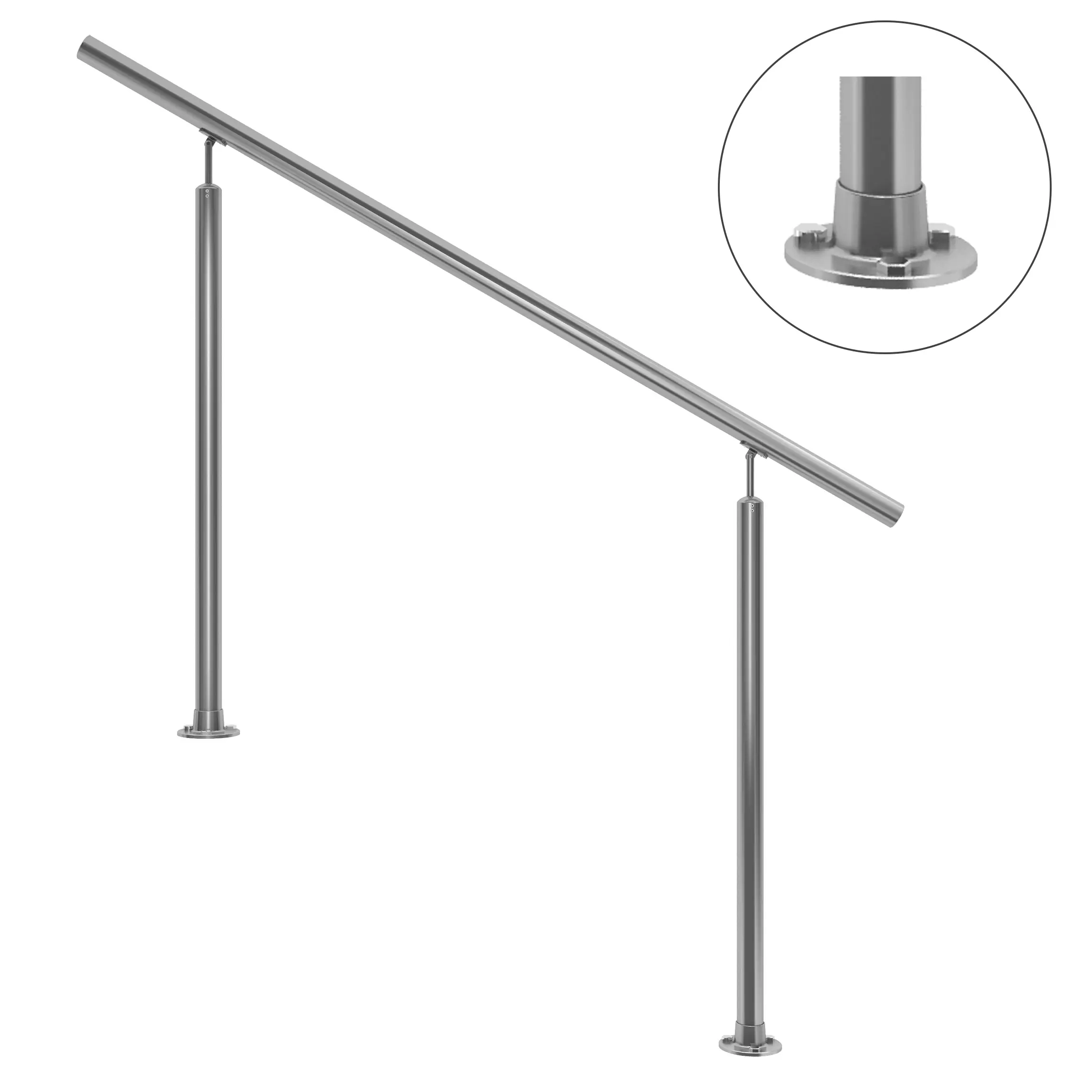 DOLLE Eingangsgeländer PS 512 Edelstahl 150 cm 2 Pfosten