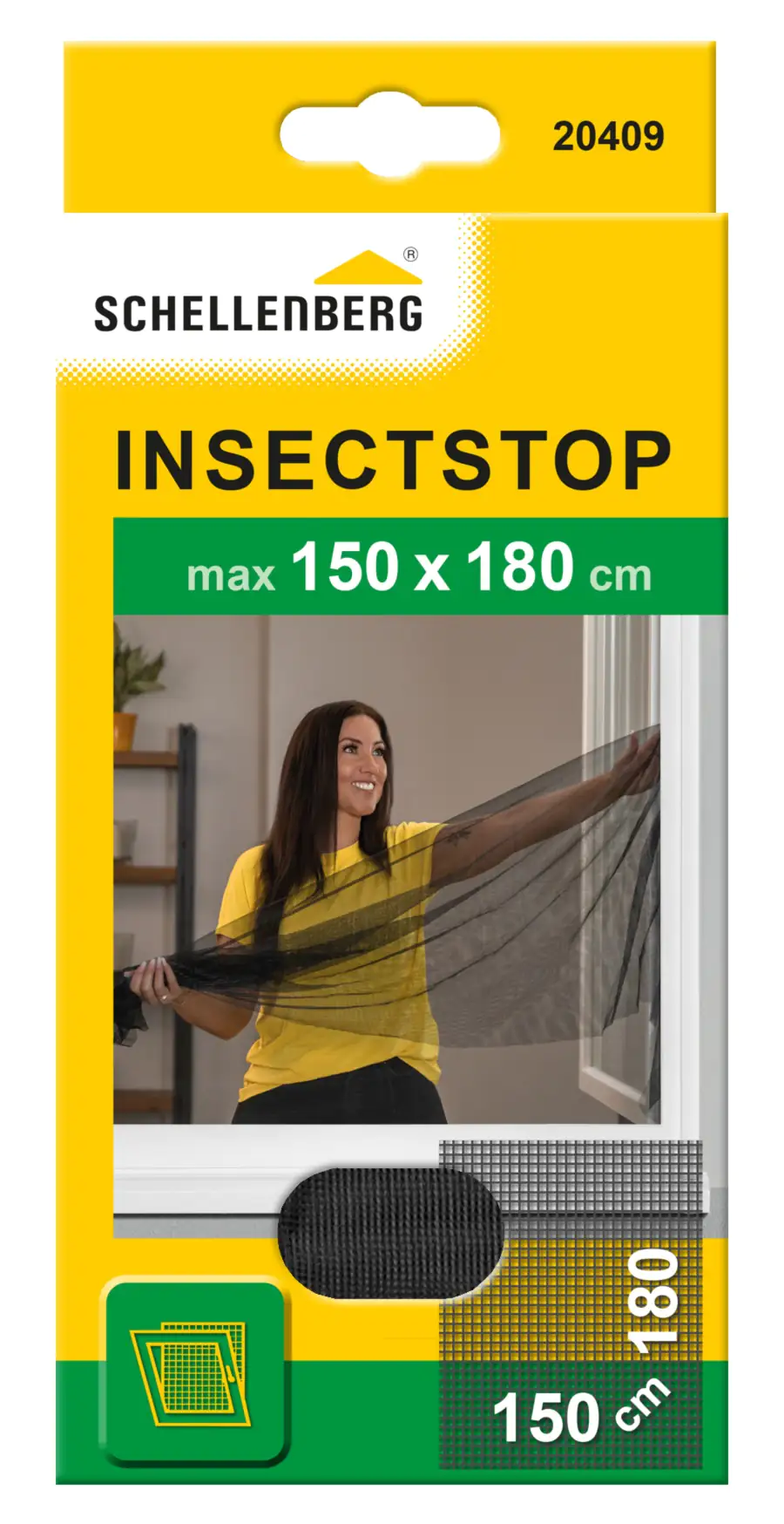 Schellenberg Fliegengitter 150 x 180 cm anthrazit kürzbar
