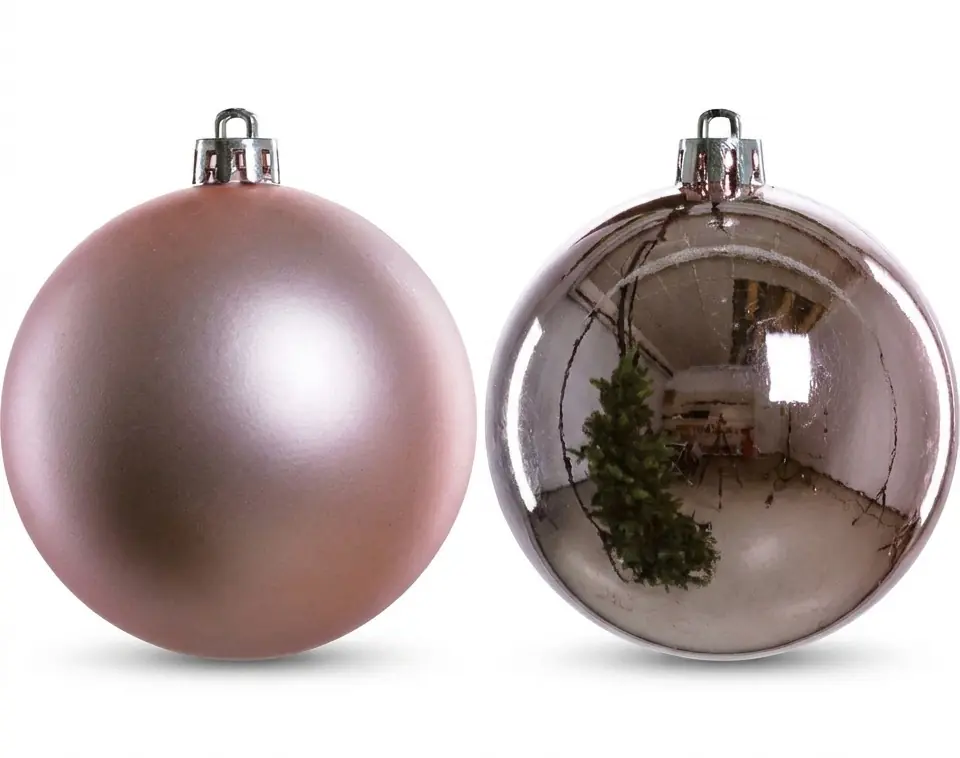 Trendline Weihnachtskugeln bruchfest, langlebig Ø 8 cm rosa 6 Stück